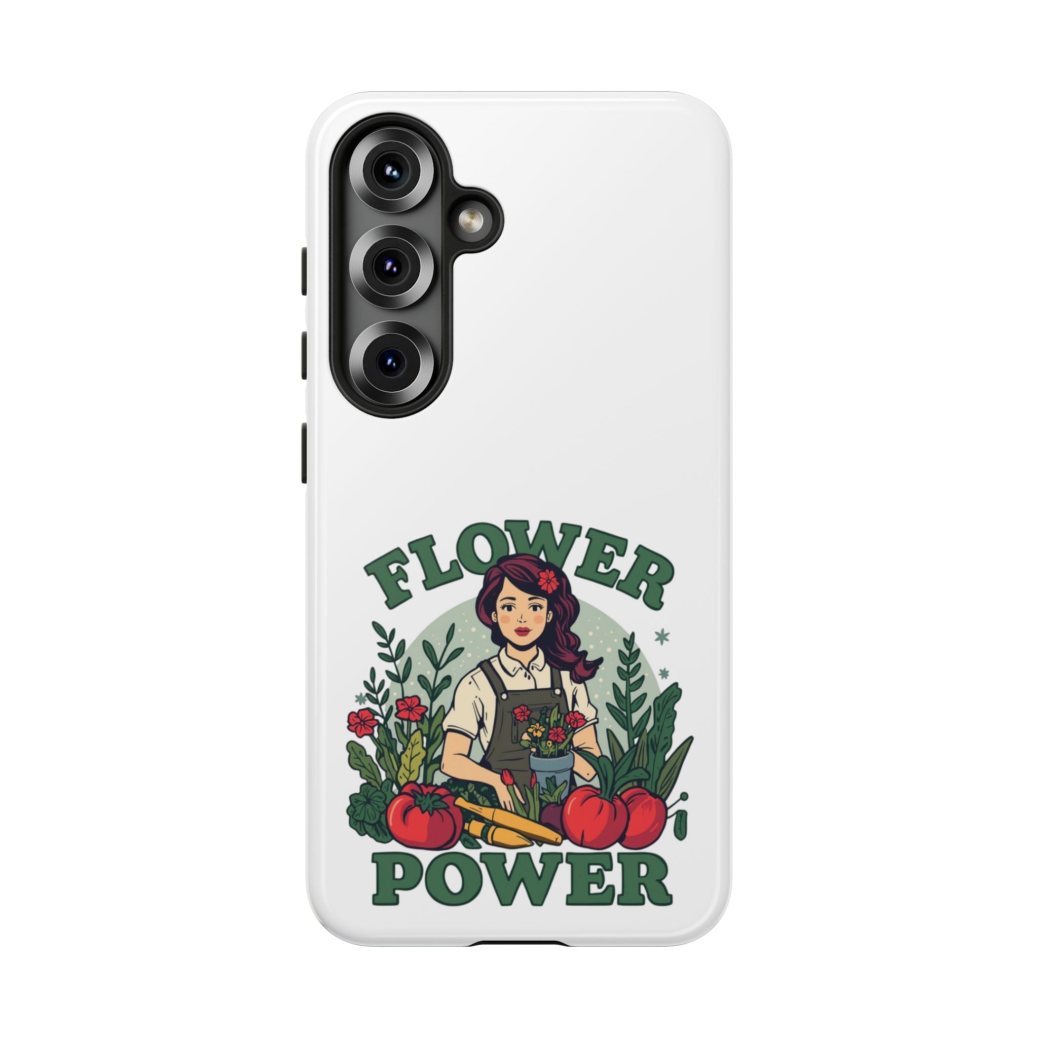 Phone Case - 'Flower Power' Retro Gardener Floral Protective Case