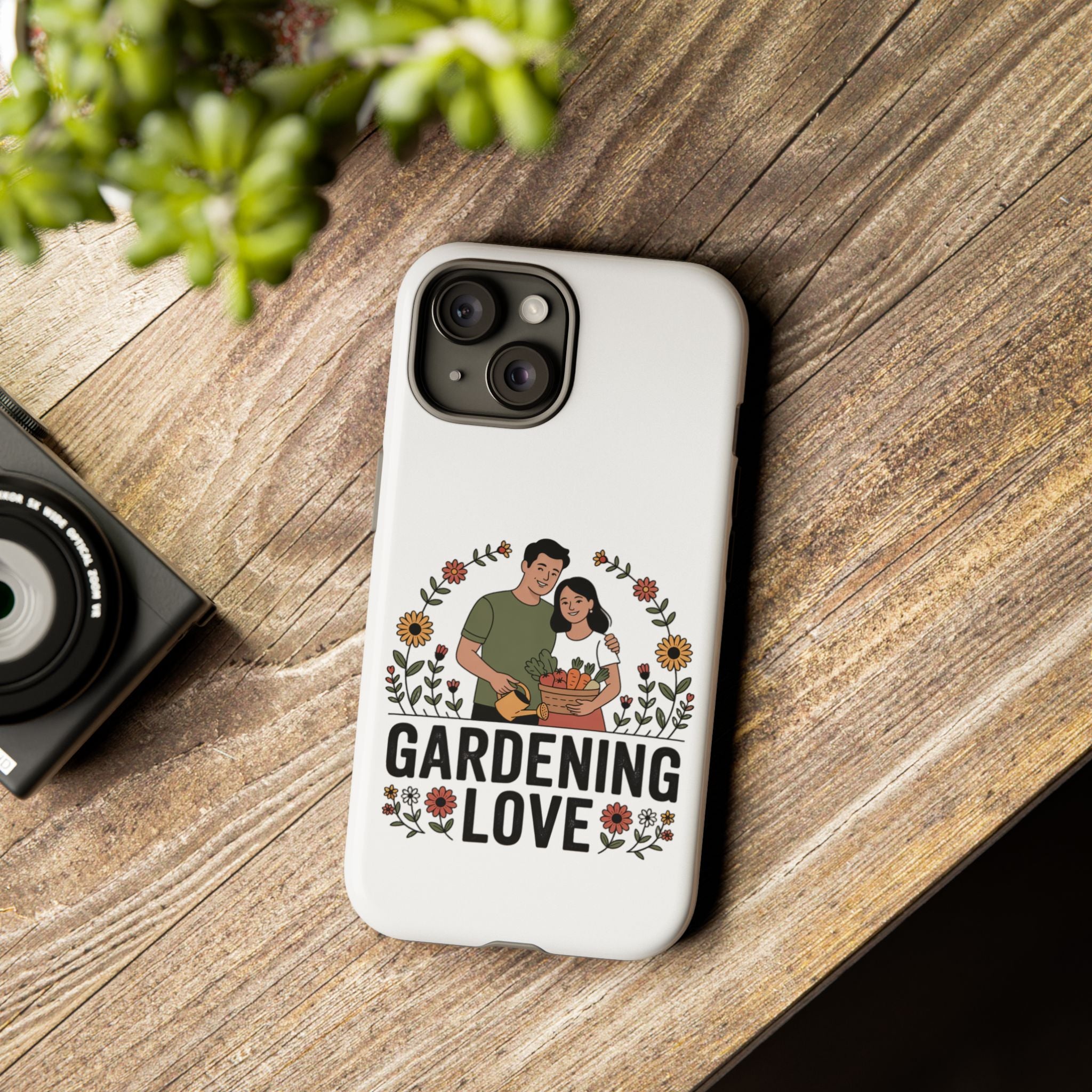 Gardening Love Phone Case — Floral Couple Protective Phone Cover