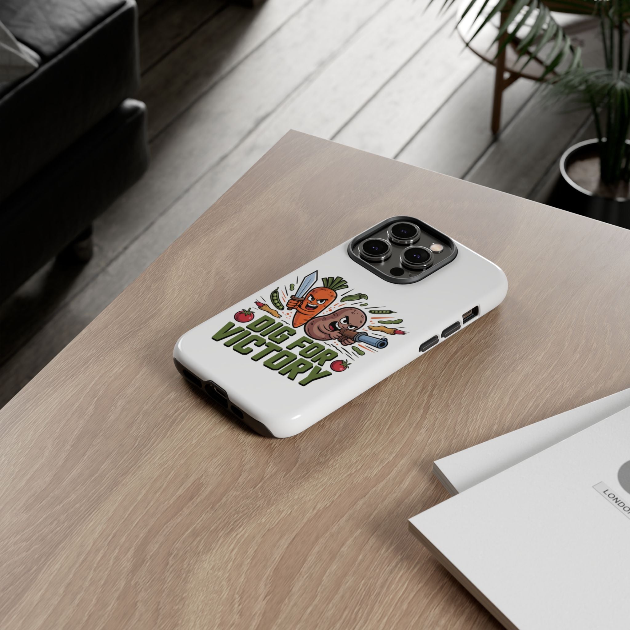 Phone Case — 'Dig For Victory' Veggie Combat Garden Design