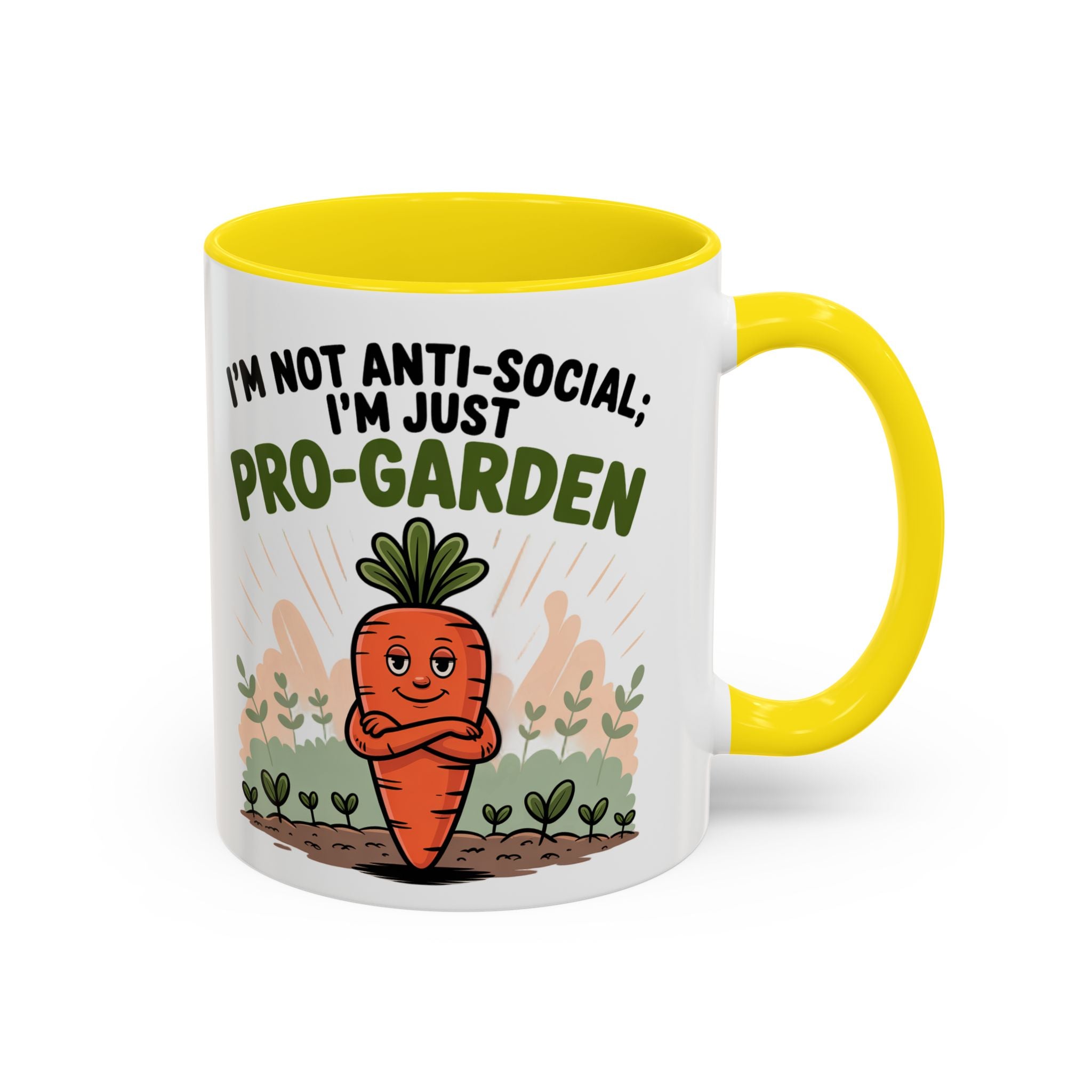 Pro-Garden Coffee Mug – "I'm Not Anti-Social; I'm Just Pro-Garden" Accent Mug