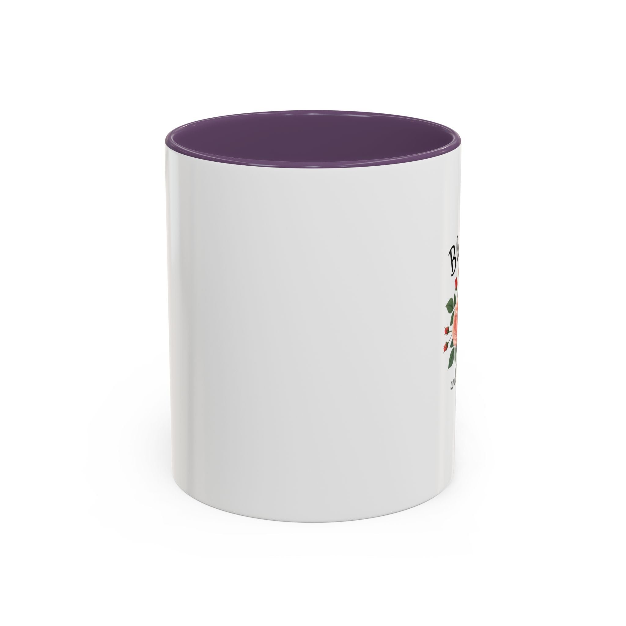 Blooming and Beautiful Accent Coffee Mug - Floral Rose Gift for Mom