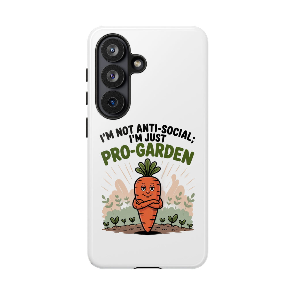 Pro-Garden Carrot Phone Case — “I’m Not Anti-Social, I’m Just Pro-Garden”