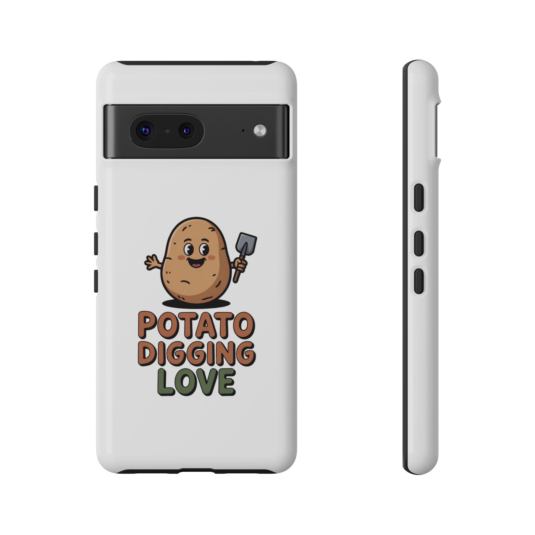 Phone Case — "Potato Digging Love" Cute Gardening Cartoon Protective Cover
