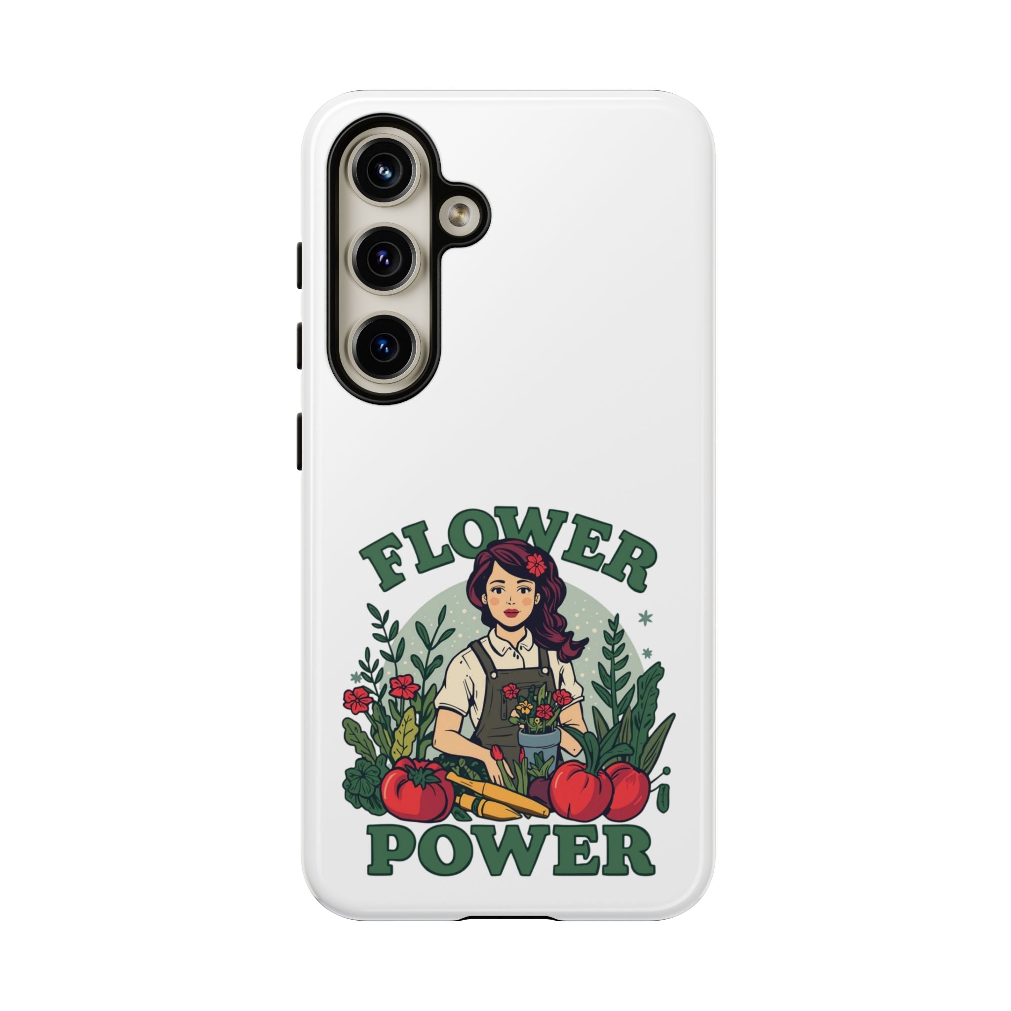 Phone Case - 'Flower Power' Retro Gardener Floral Protective Case