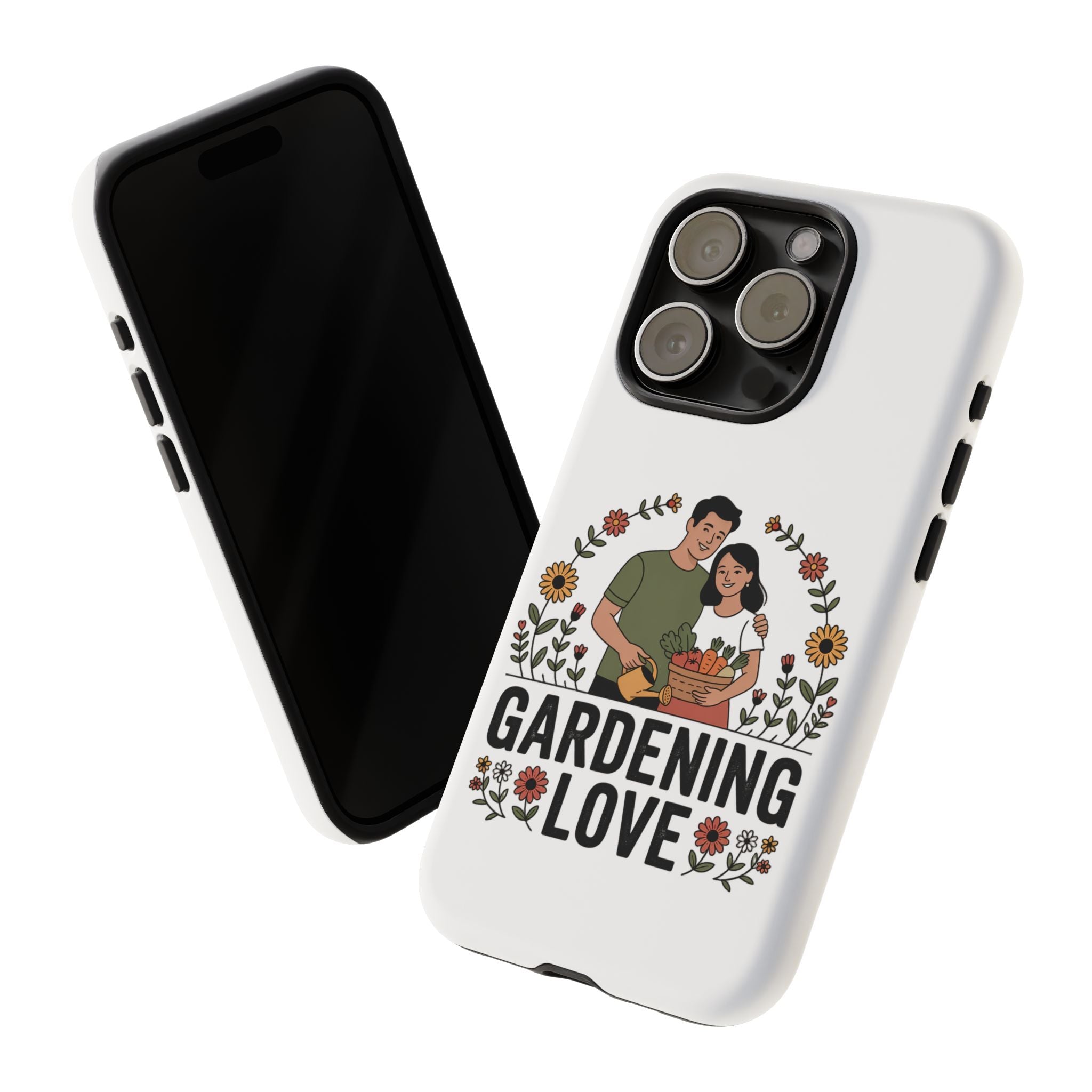 Gardening Love Phone Case — Floral Couple Protective Phone Cover