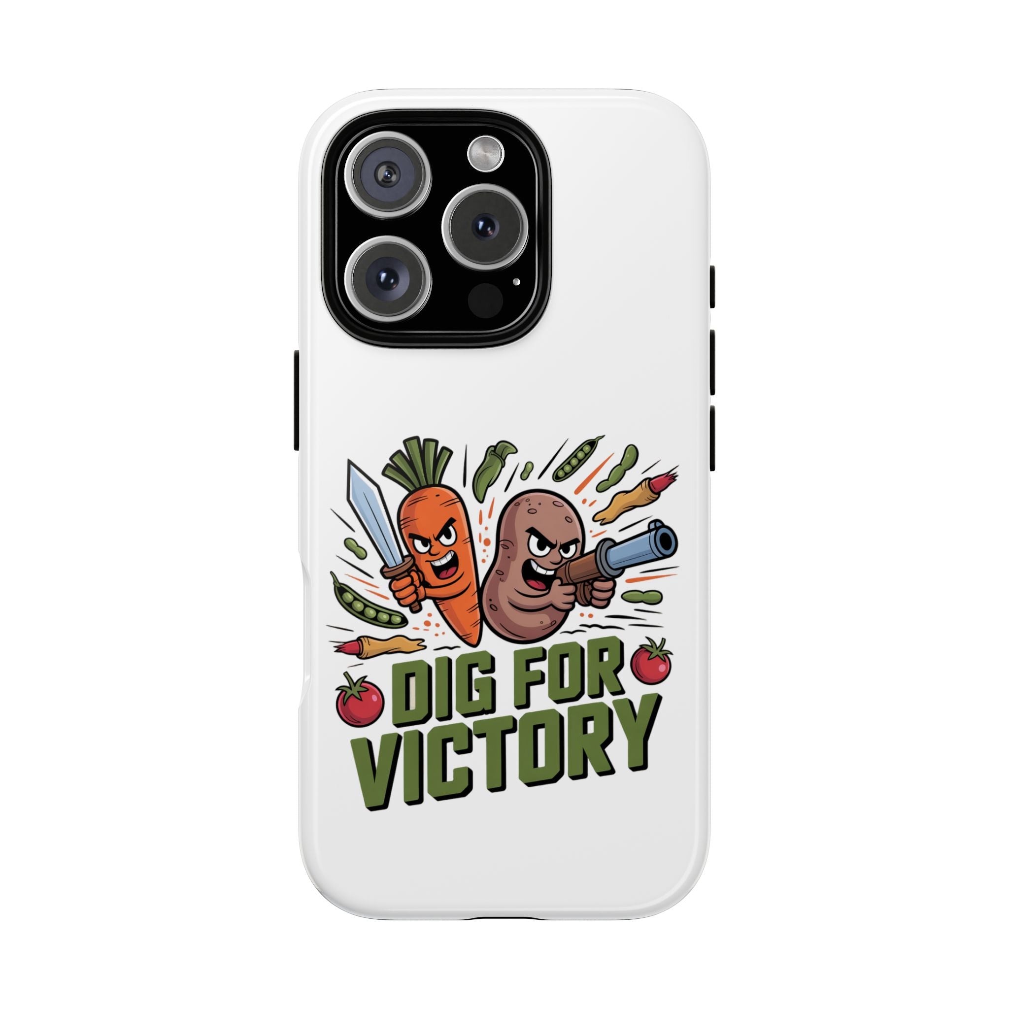 Phone Case — 'Dig For Victory' Veggie Combat Garden Design