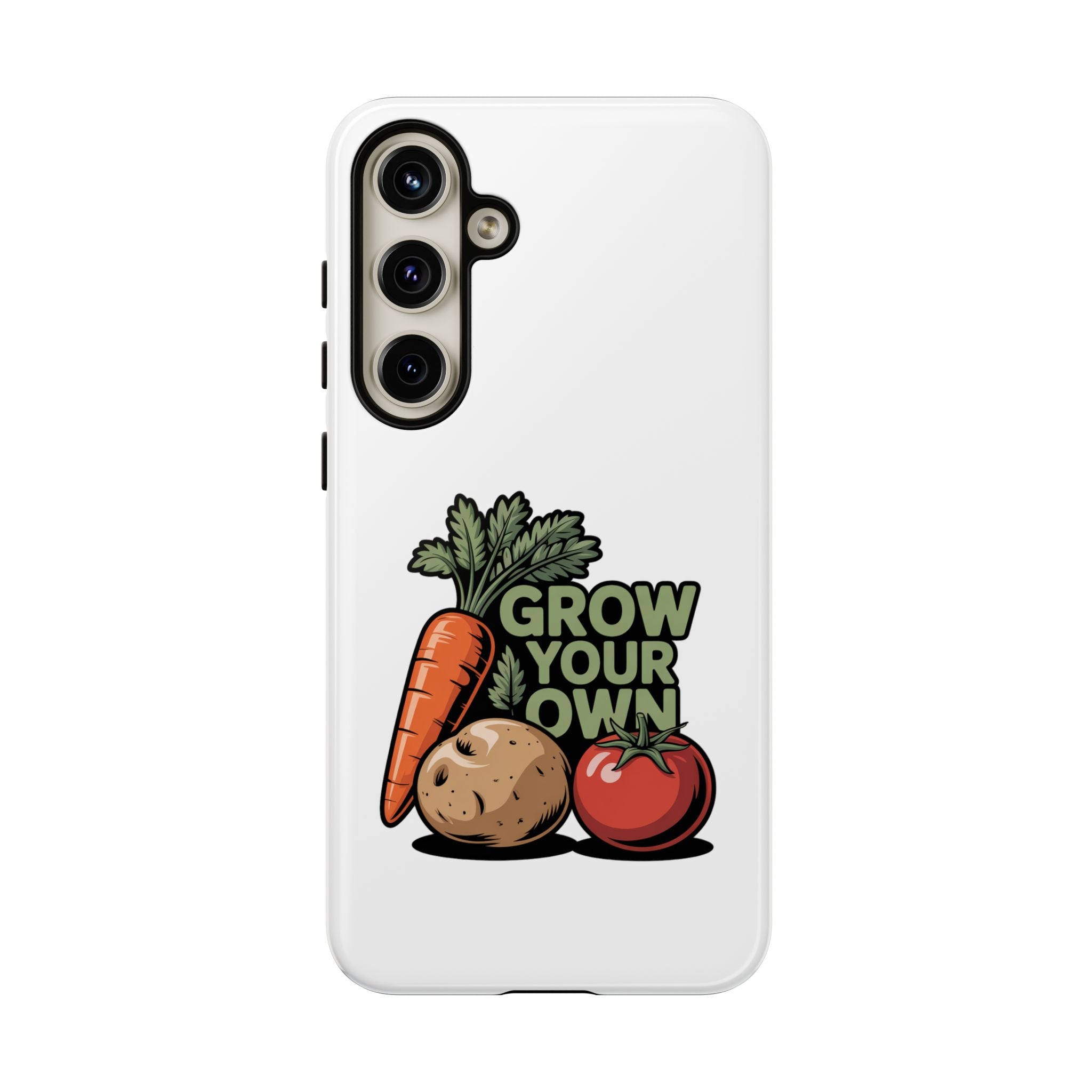 Grow Your Own Vegetables Phone Case — Gardening Carrot Potato Tomato Design
