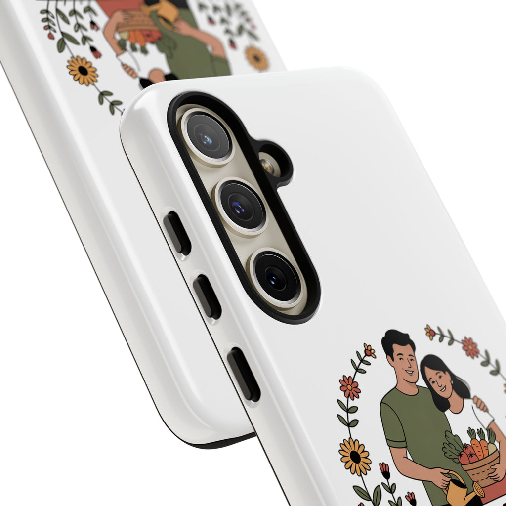 Gardening Love Phone Case — Floral Couple Protective Phone Cover