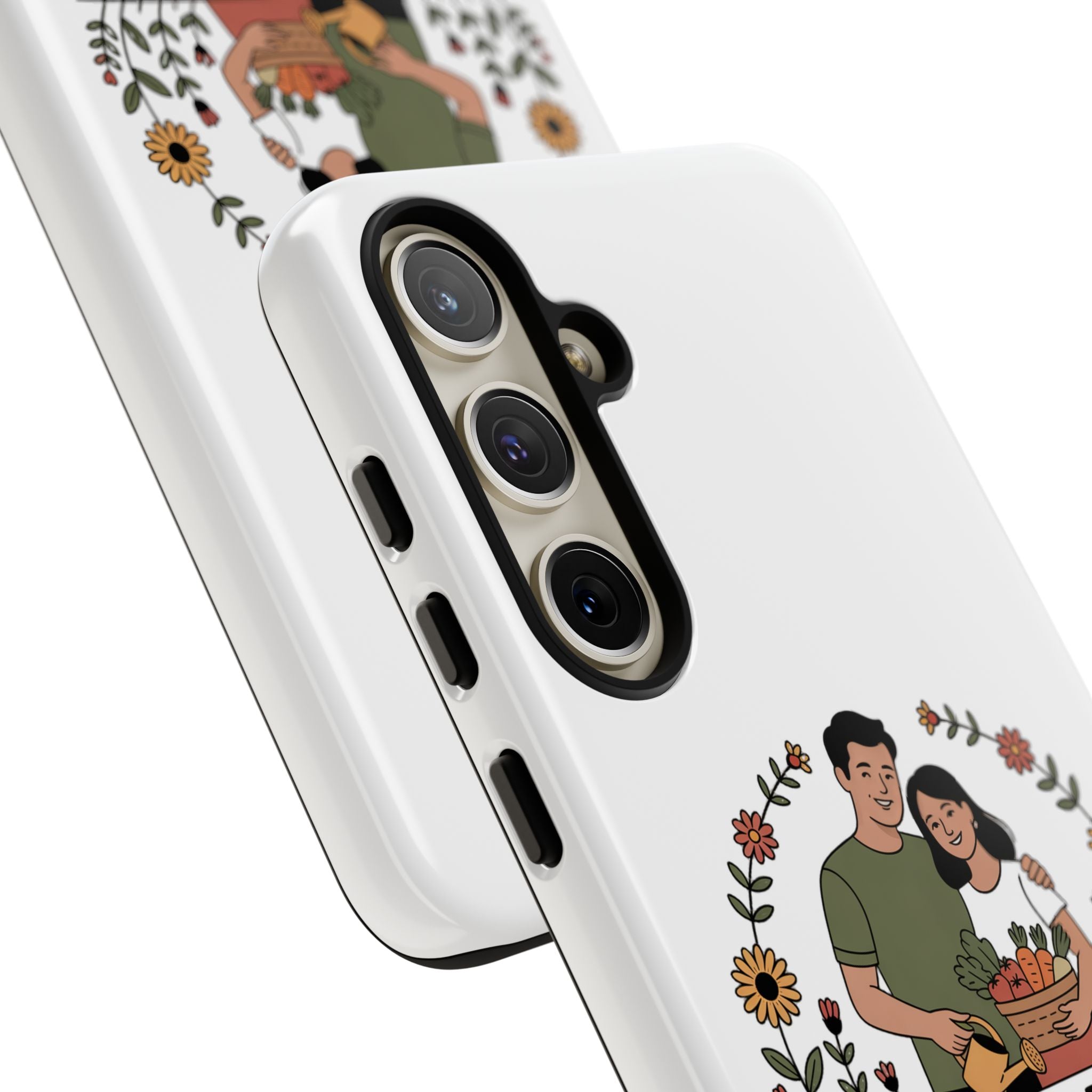 Gardening Love Phone Case — Floral Couple Protective Phone Cover