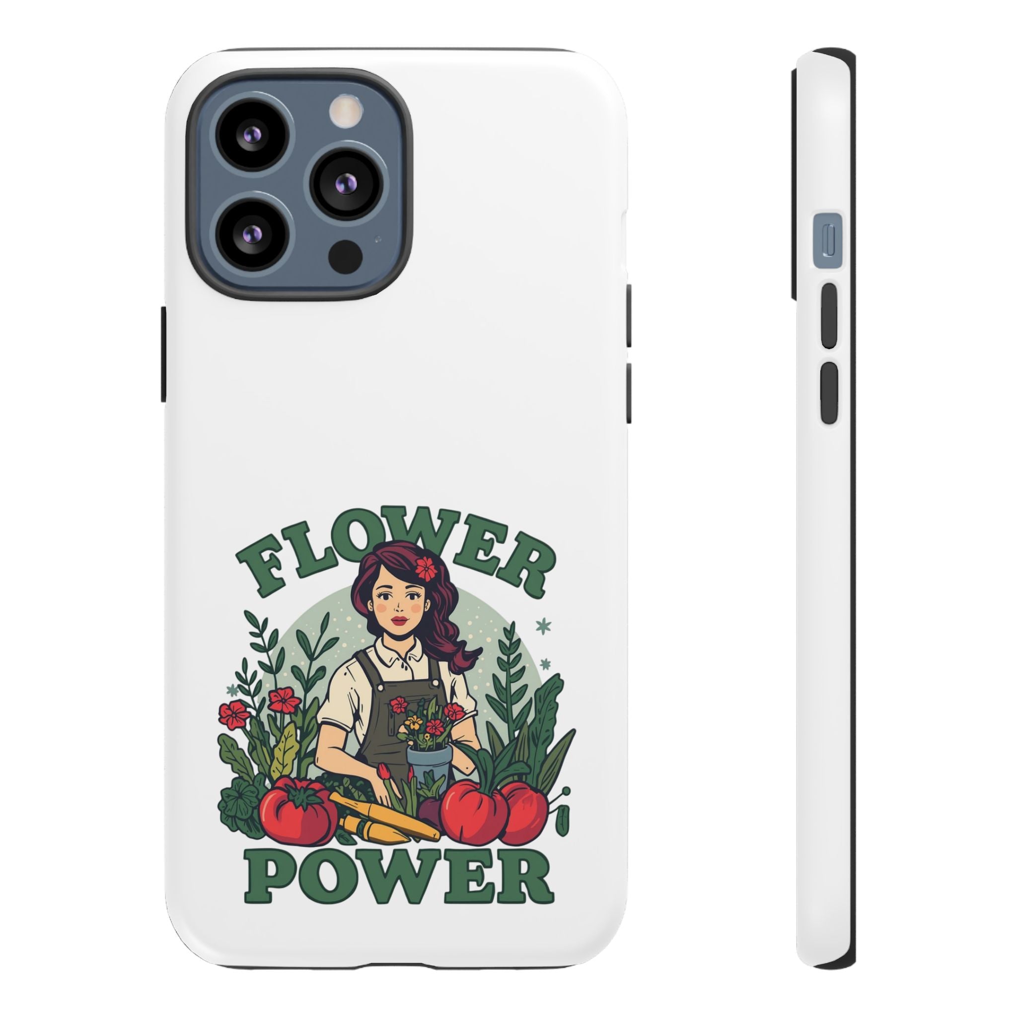 Phone Case - 'Flower Power' Retro Gardener Floral Protective Case