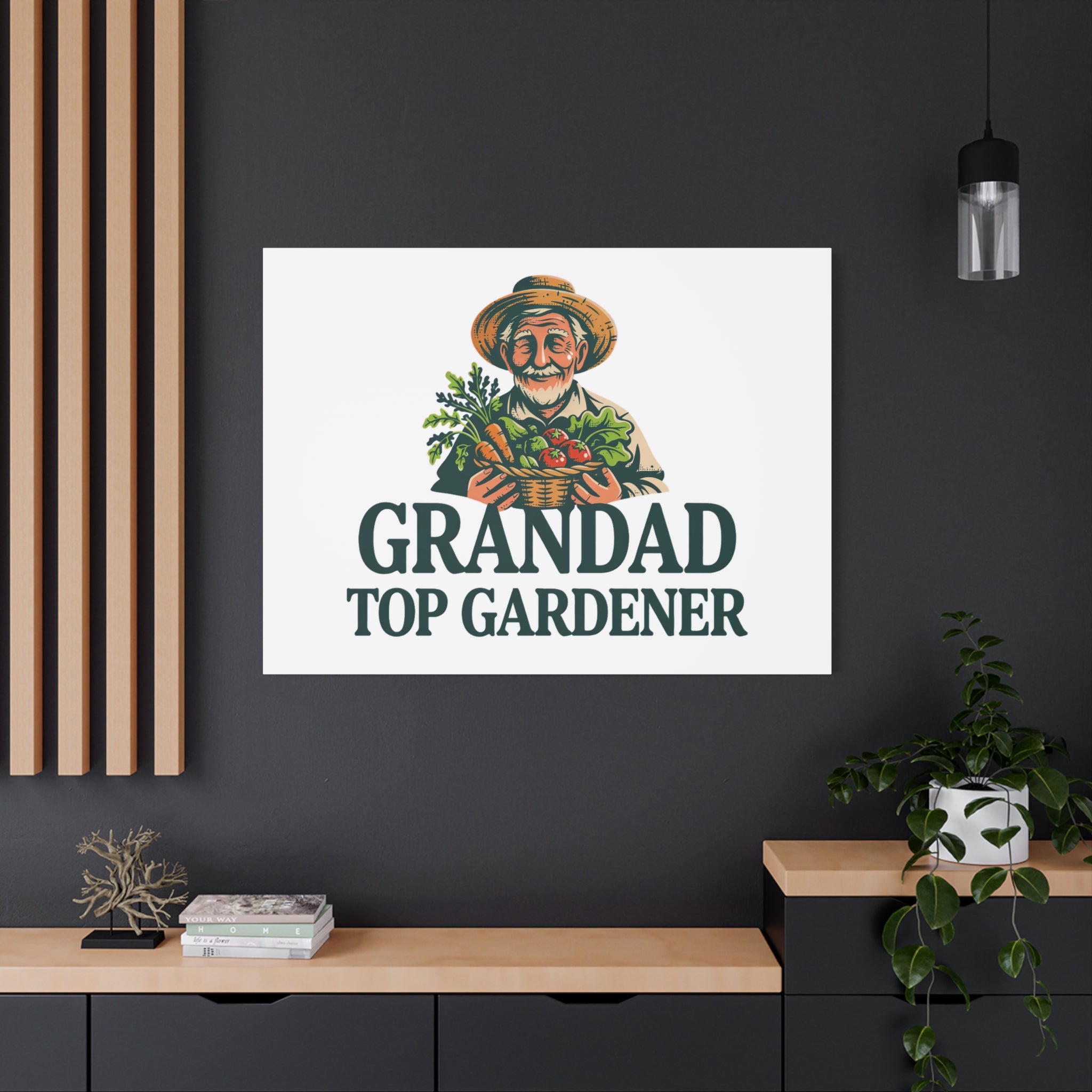 Grandad Top Gardener Canvas – Stretched Matte Wall Art