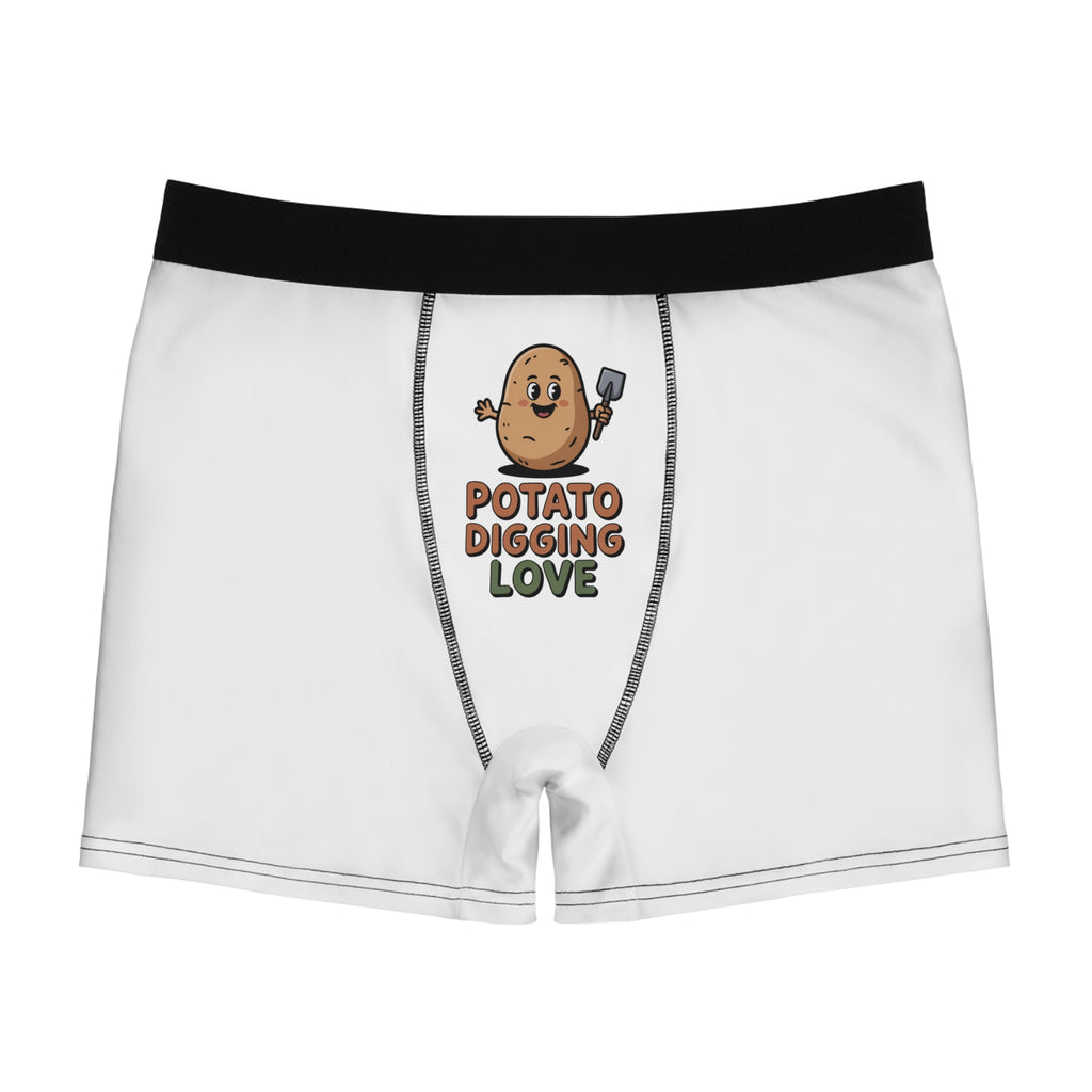 Potato Digging Love Boxer Briefs — Funny Gardening Men’s Underwear