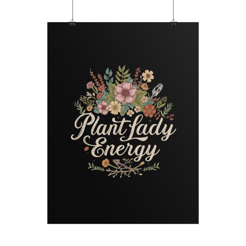 Plant Lady Energy Poster — Floral Botanical Wall Art