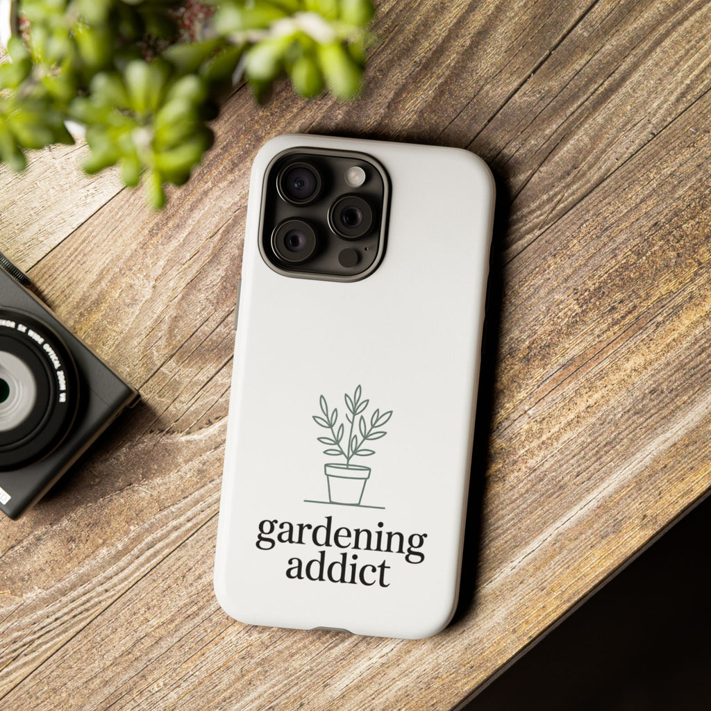 Phone Case — 'gardening addict' Minimal Plant Design