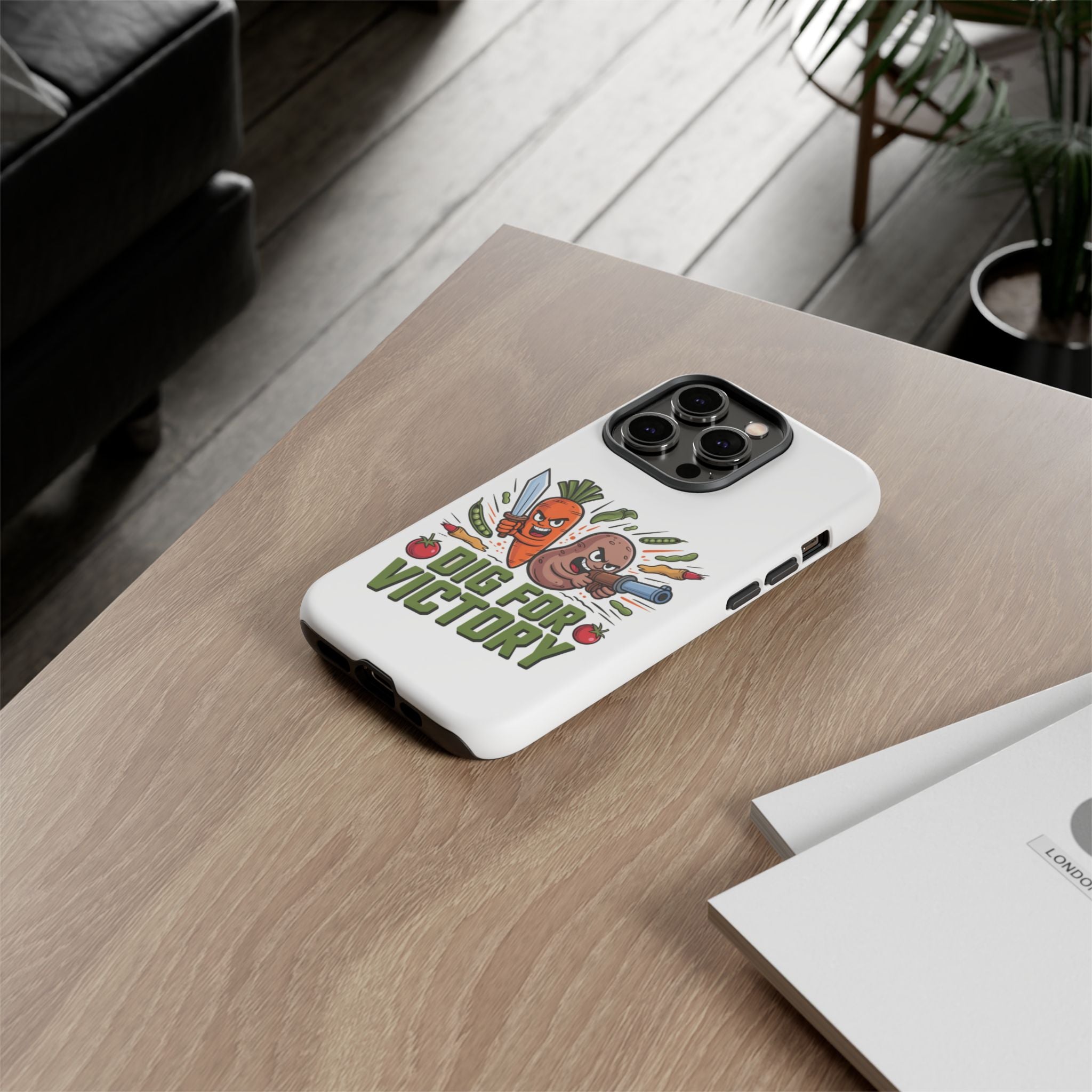 Phone Case — 'Dig For Victory' Veggie Combat Garden Design
