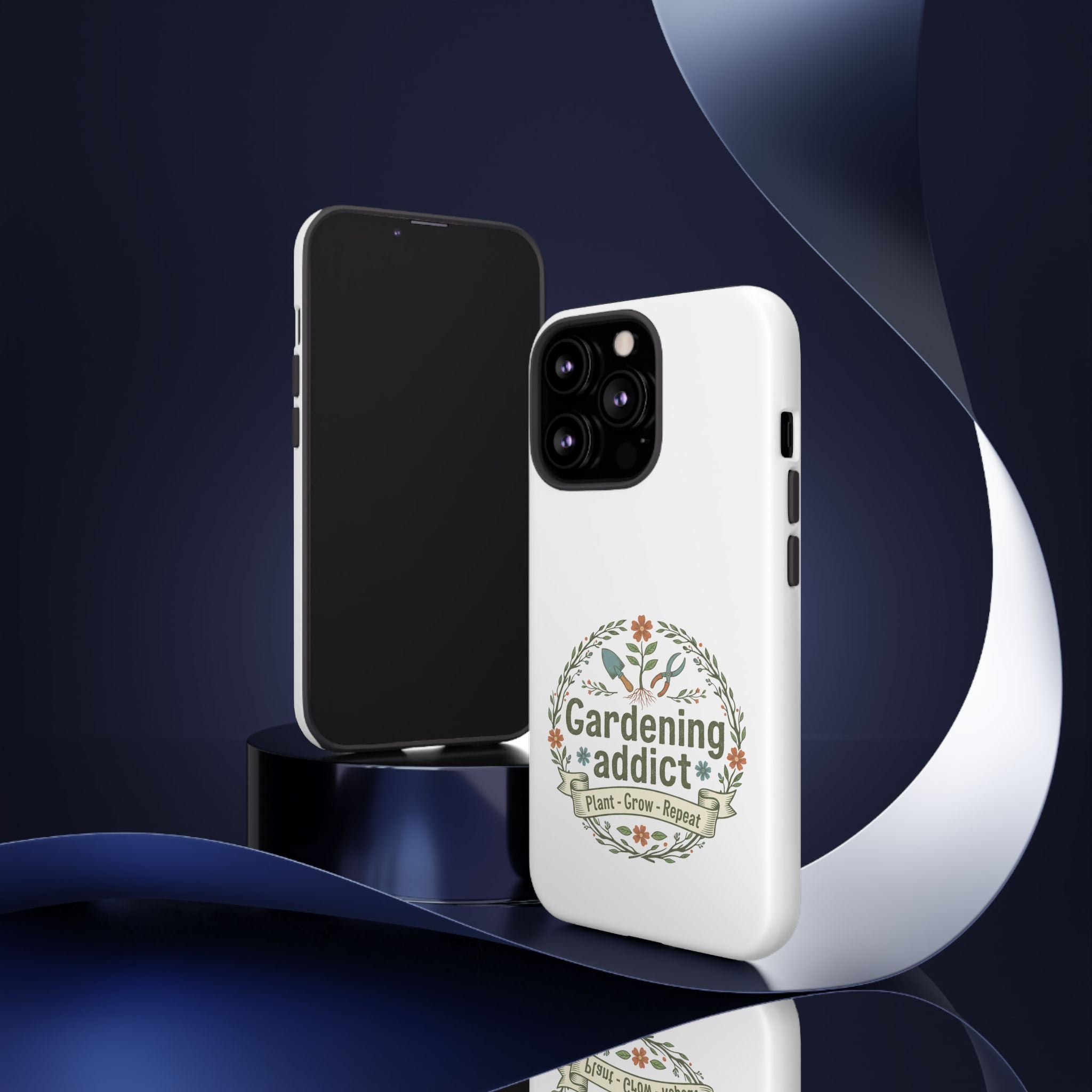 Phone Case — Gardening Addict "Plant • Grow • Repeat" Floral Garden Phone Cover