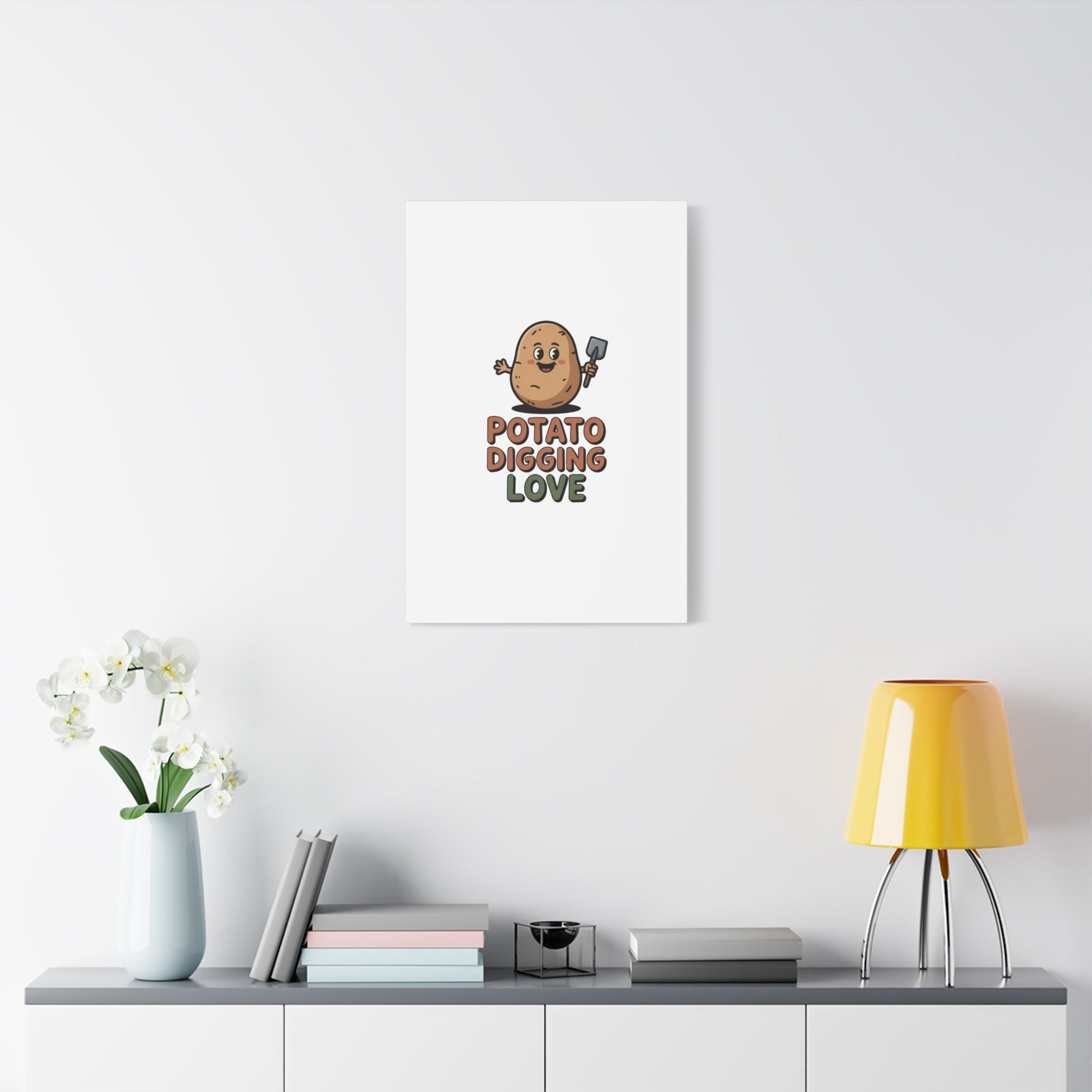 Potato Digging Love Canvas Print