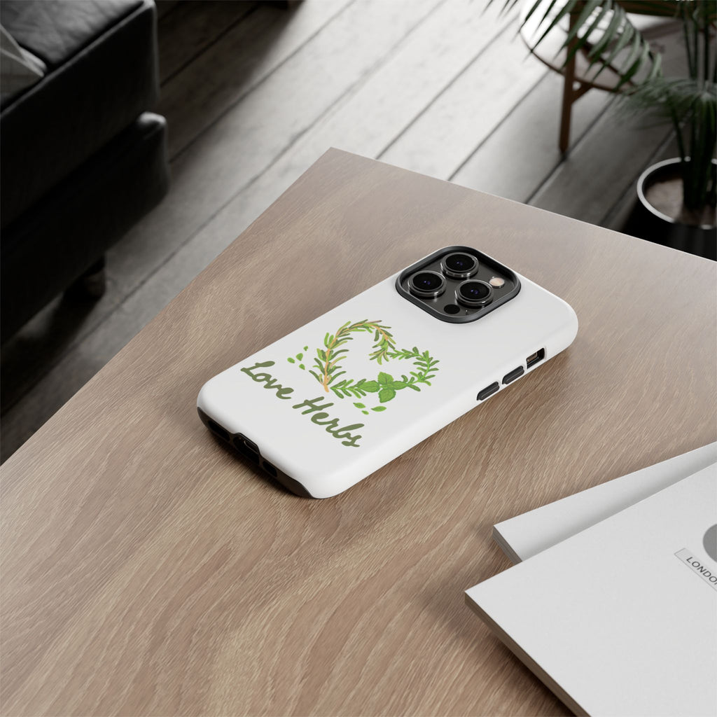 Herb Heart Phone Case - "Love Herbs" Botanical iPhone Cover