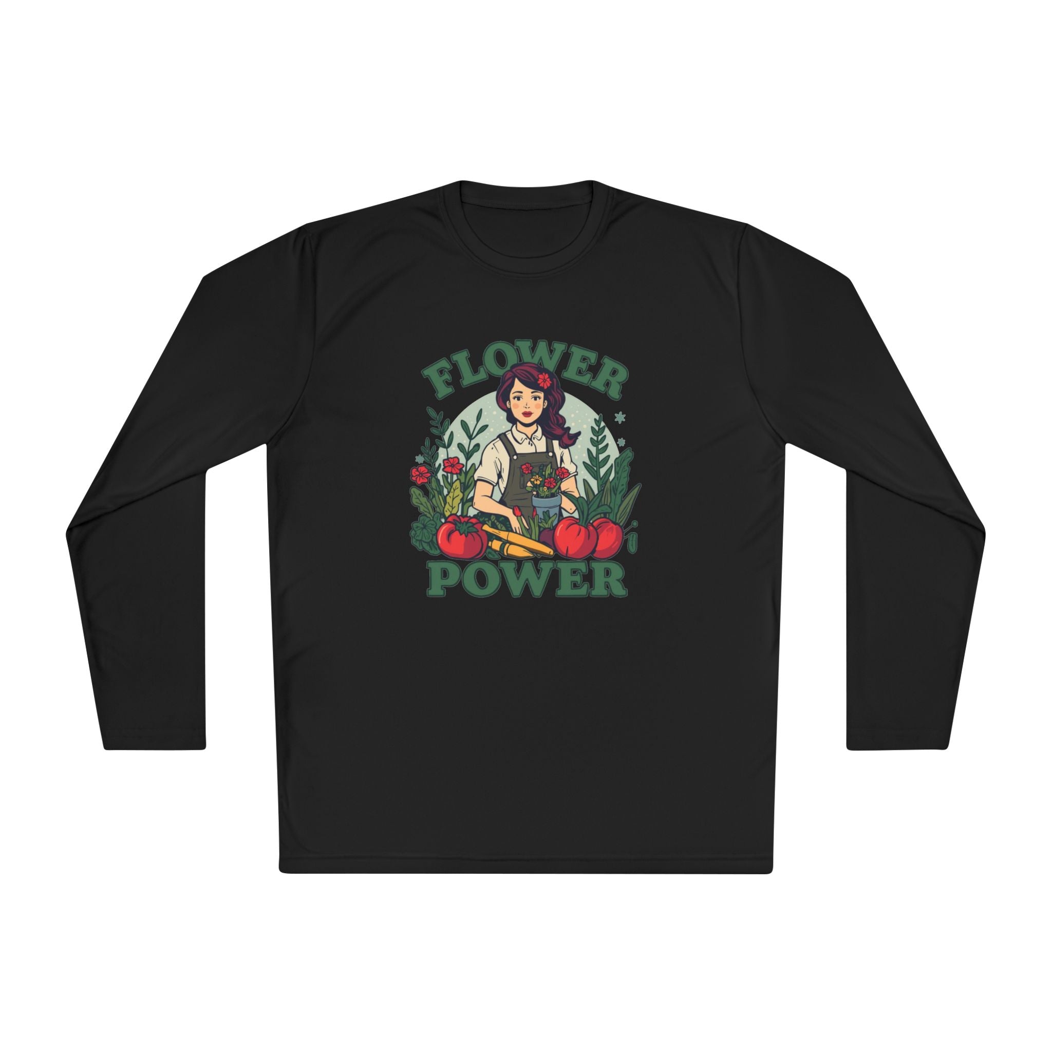 Flower Power Long Sleeve Tee – Vintage Botanical Graphic