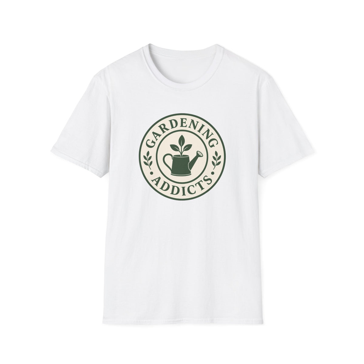 Gardening Addicts T-Shirt — Vintage Watering Can Plant Logo