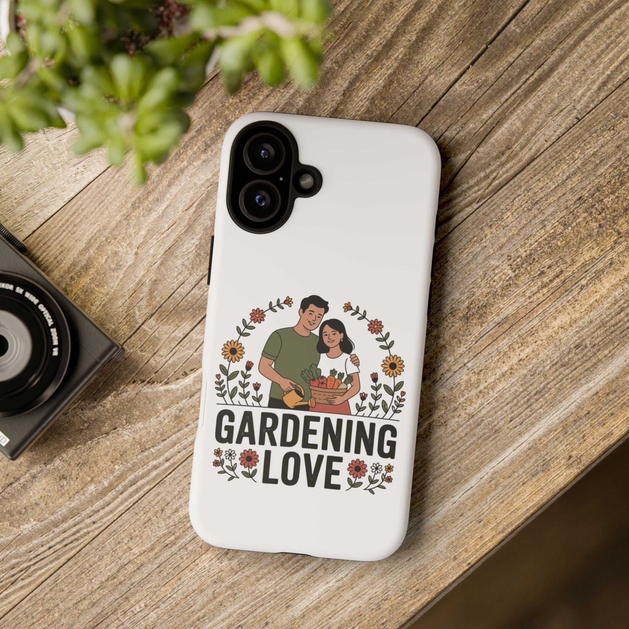 Gardening Love Phone Case — Floral Couple Protective Phone Cover