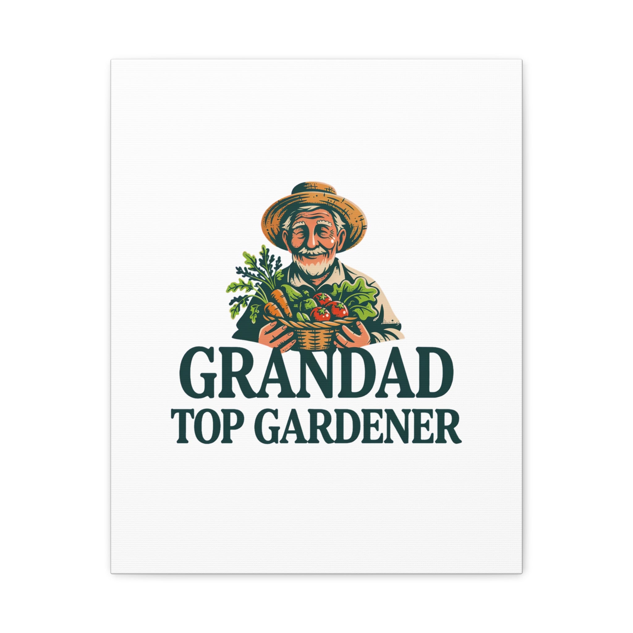 Grandad Top Gardener Canvas – Stretched Matte Wall Art