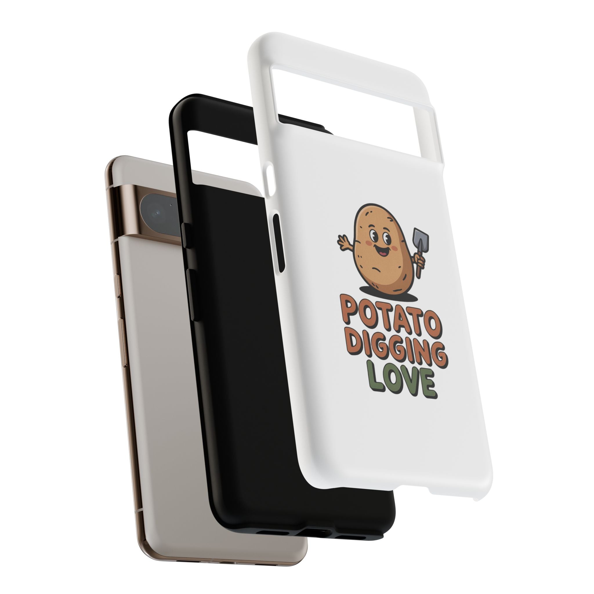 Phone Case — "Potato Digging Love" Cute Gardening Cartoon Protective Cover