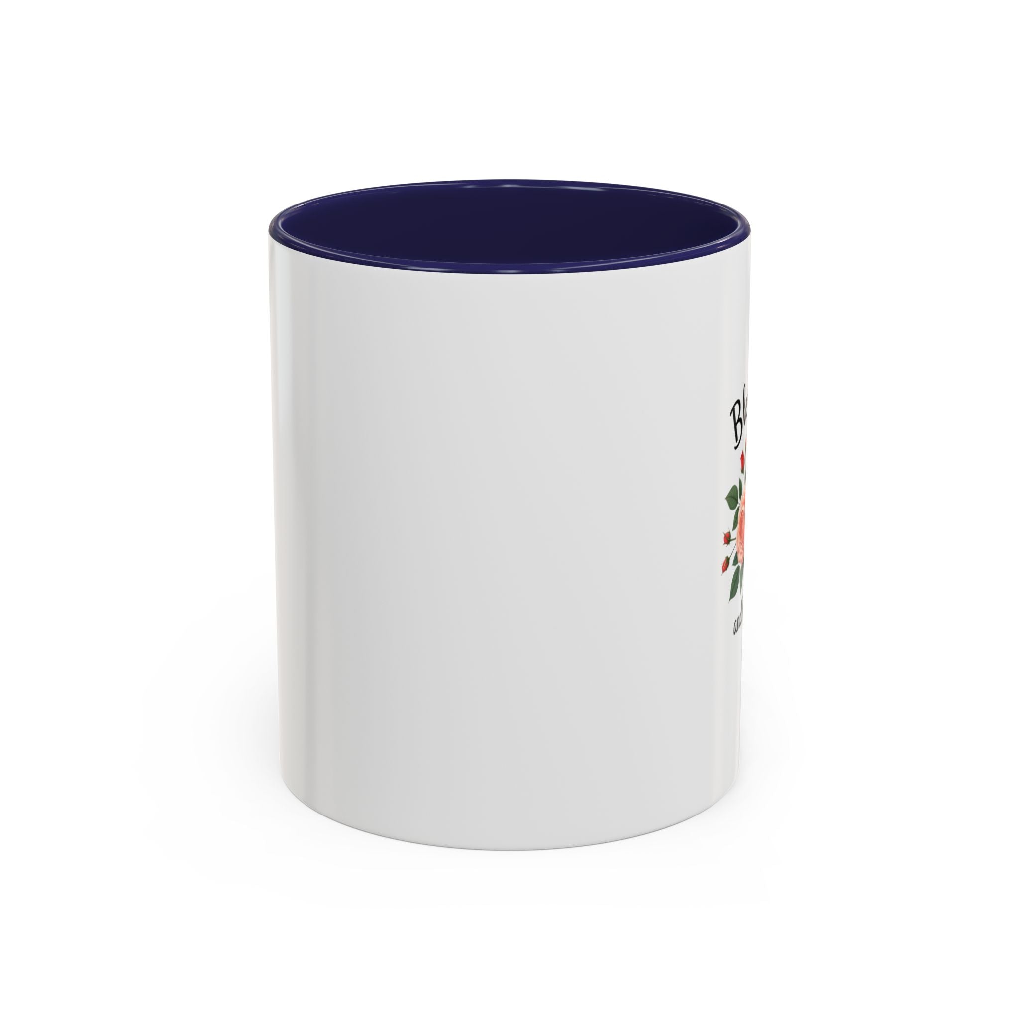 Blooming and Beautiful Accent Coffee Mug - Floral Rose Gift for Mom