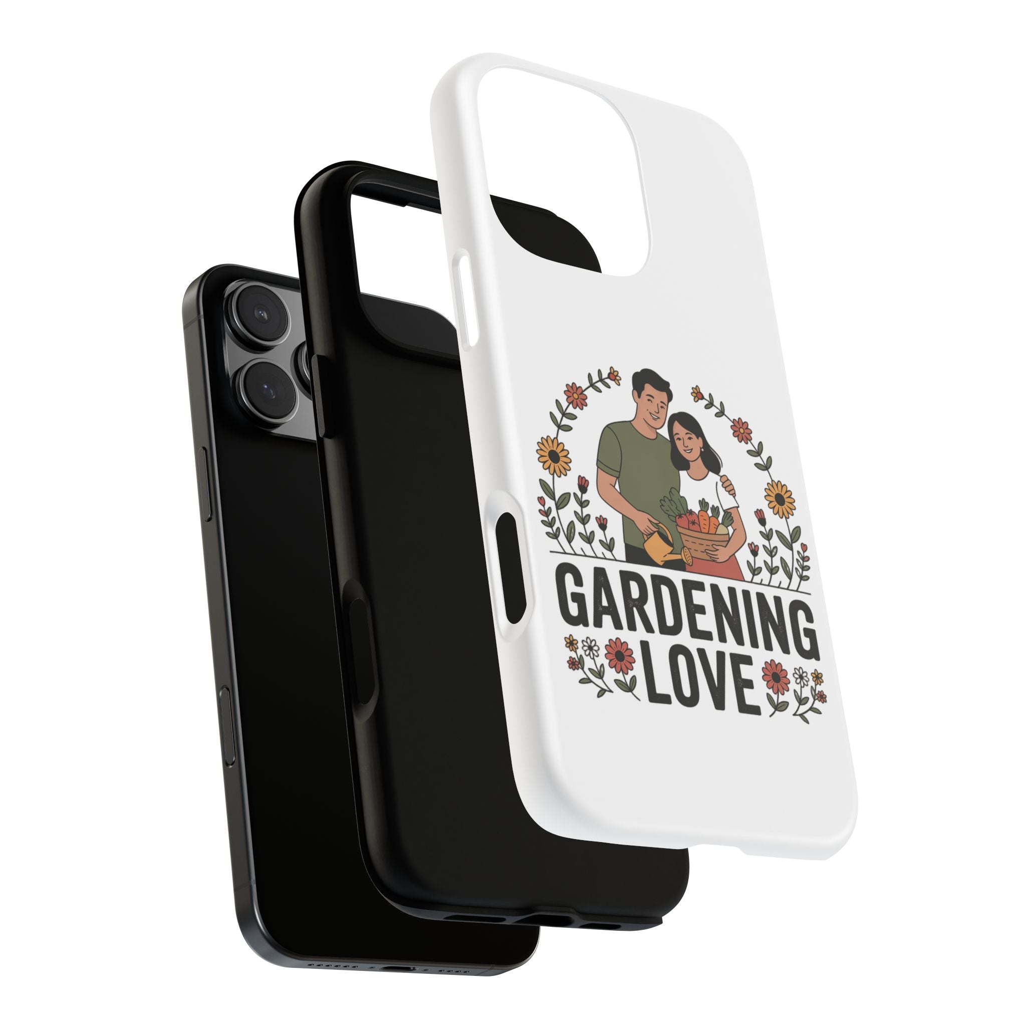 Gardening Love Phone Case — Floral Couple Protective Phone Cover