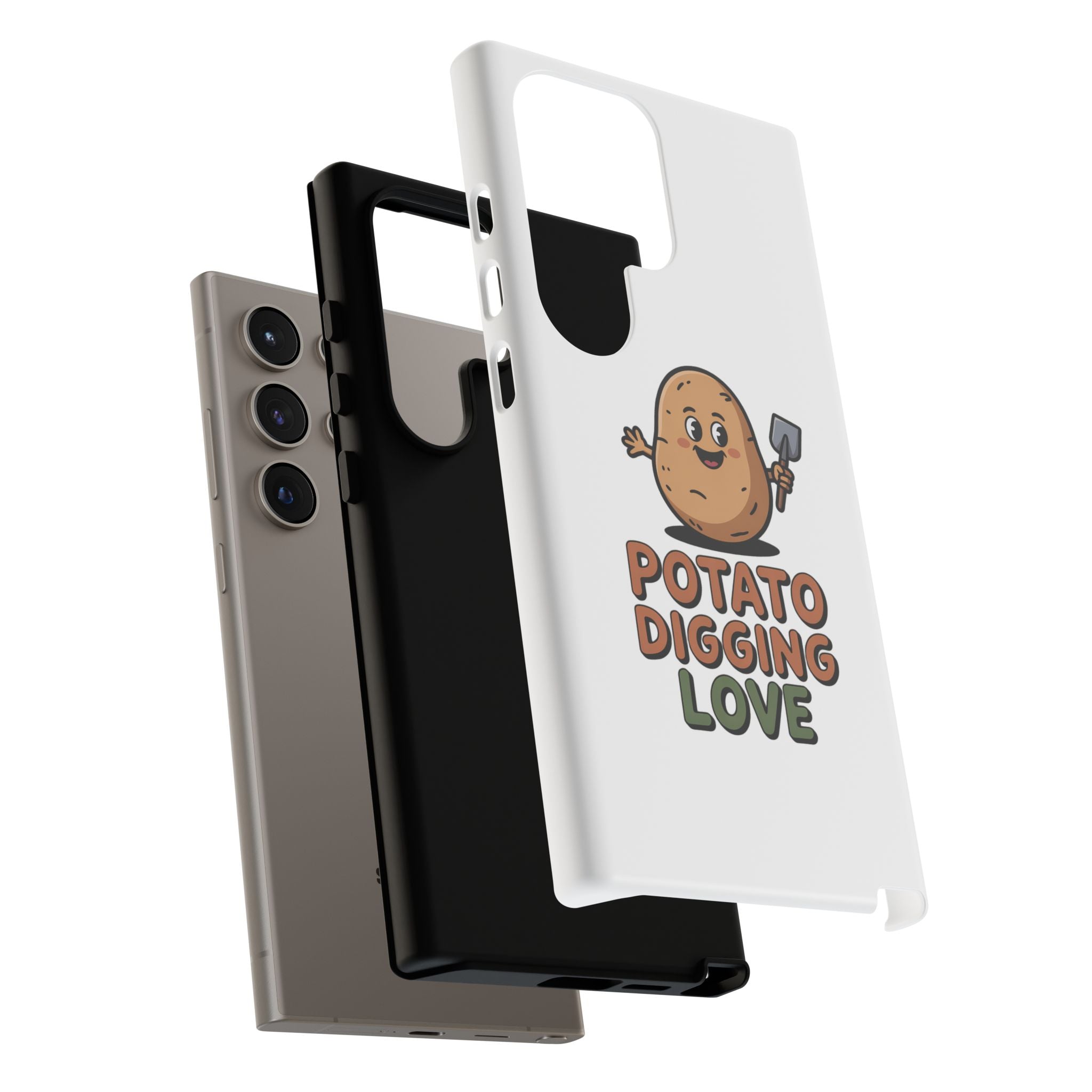 Phone Case — "Potato Digging Love" Cute Gardening Cartoon Protective Cover