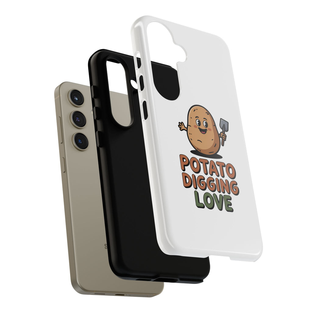 Phone Case — "Potato Digging Love" Cute Gardening Cartoon Protective Cover