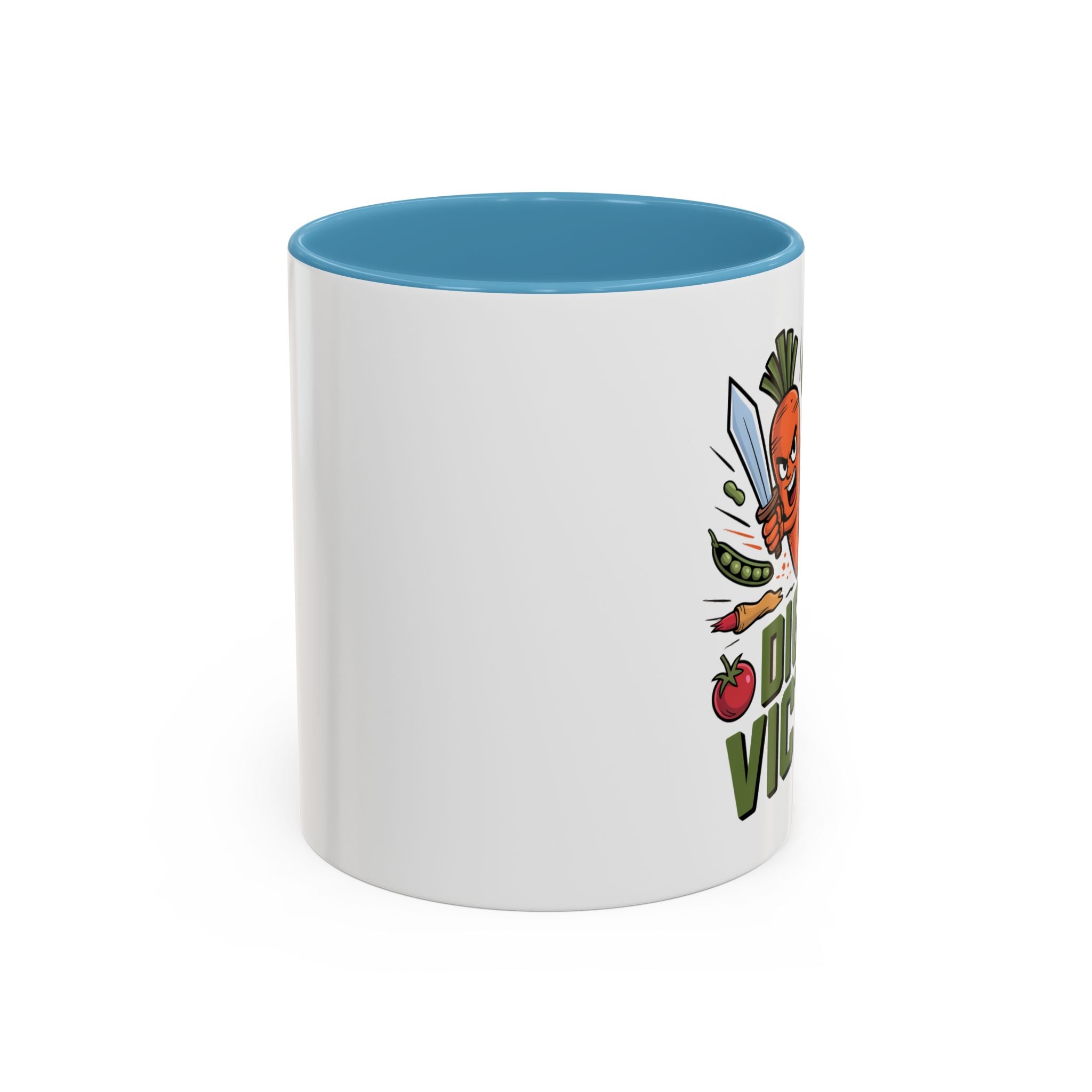 Dig For Victory Coffee Mug — Garden Veggie Cartoon Accent Mug (11/15oz)