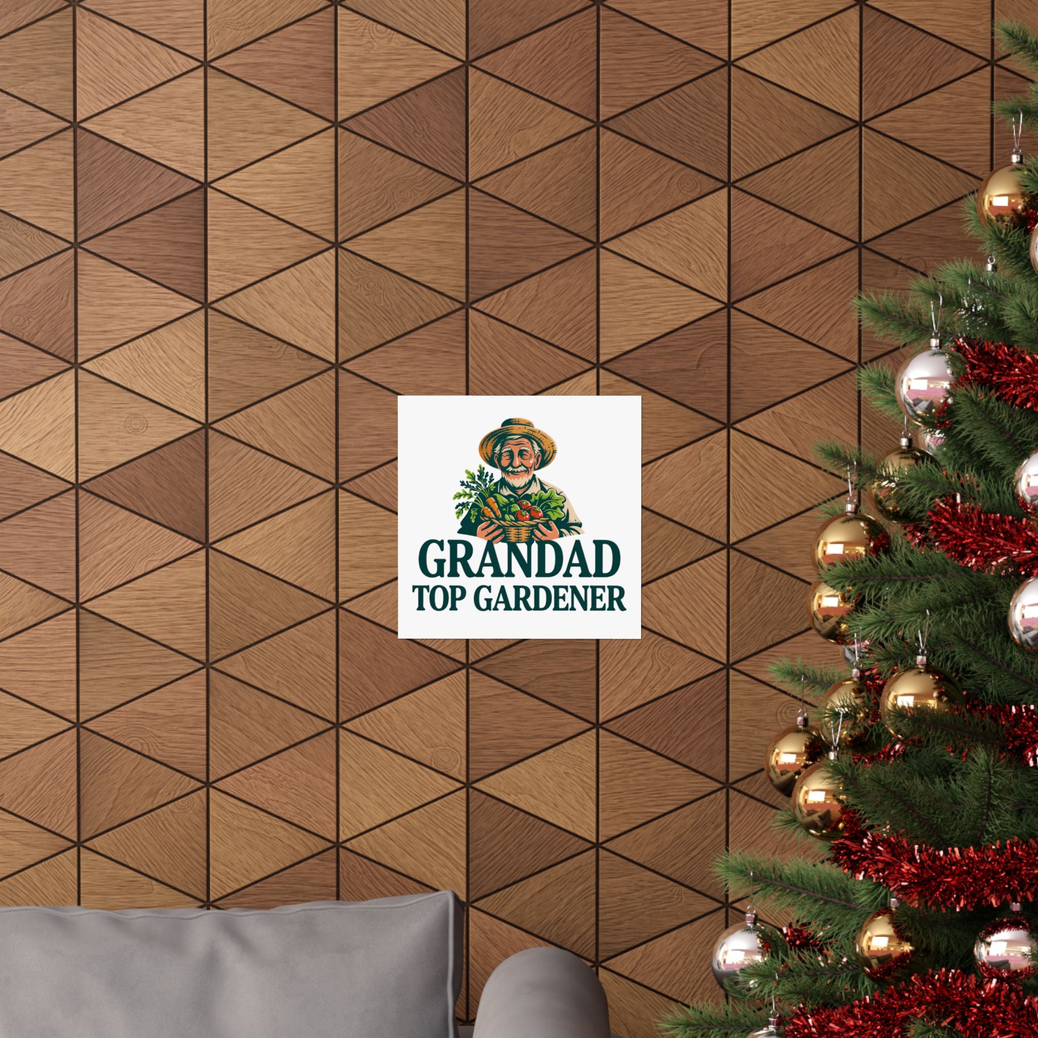 Grandad Top Gardener Poster — Matte Vertical Wall Art for Garden-Loving Grandpa