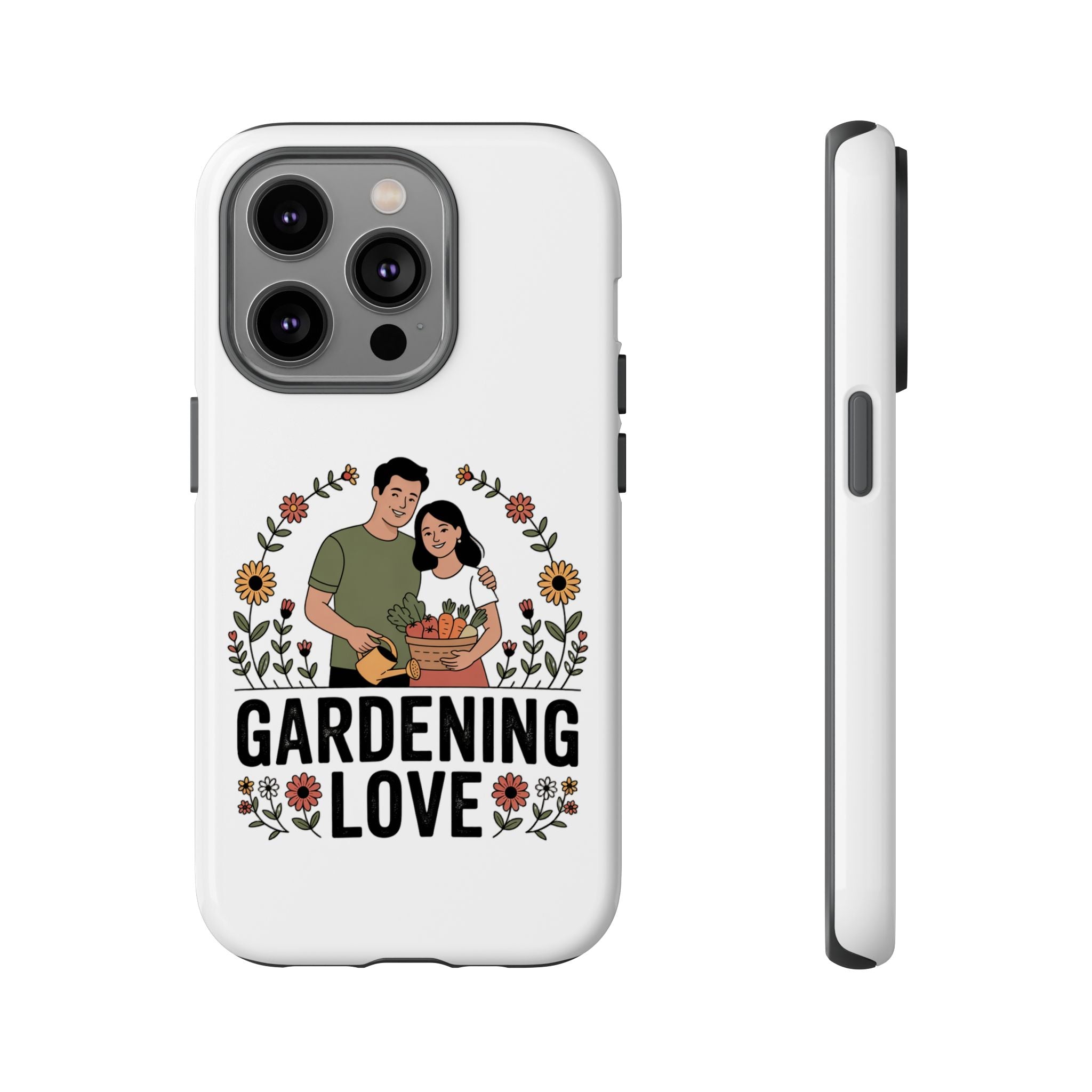 Gardening Love Phone Case — Floral Couple Protective Phone Cover