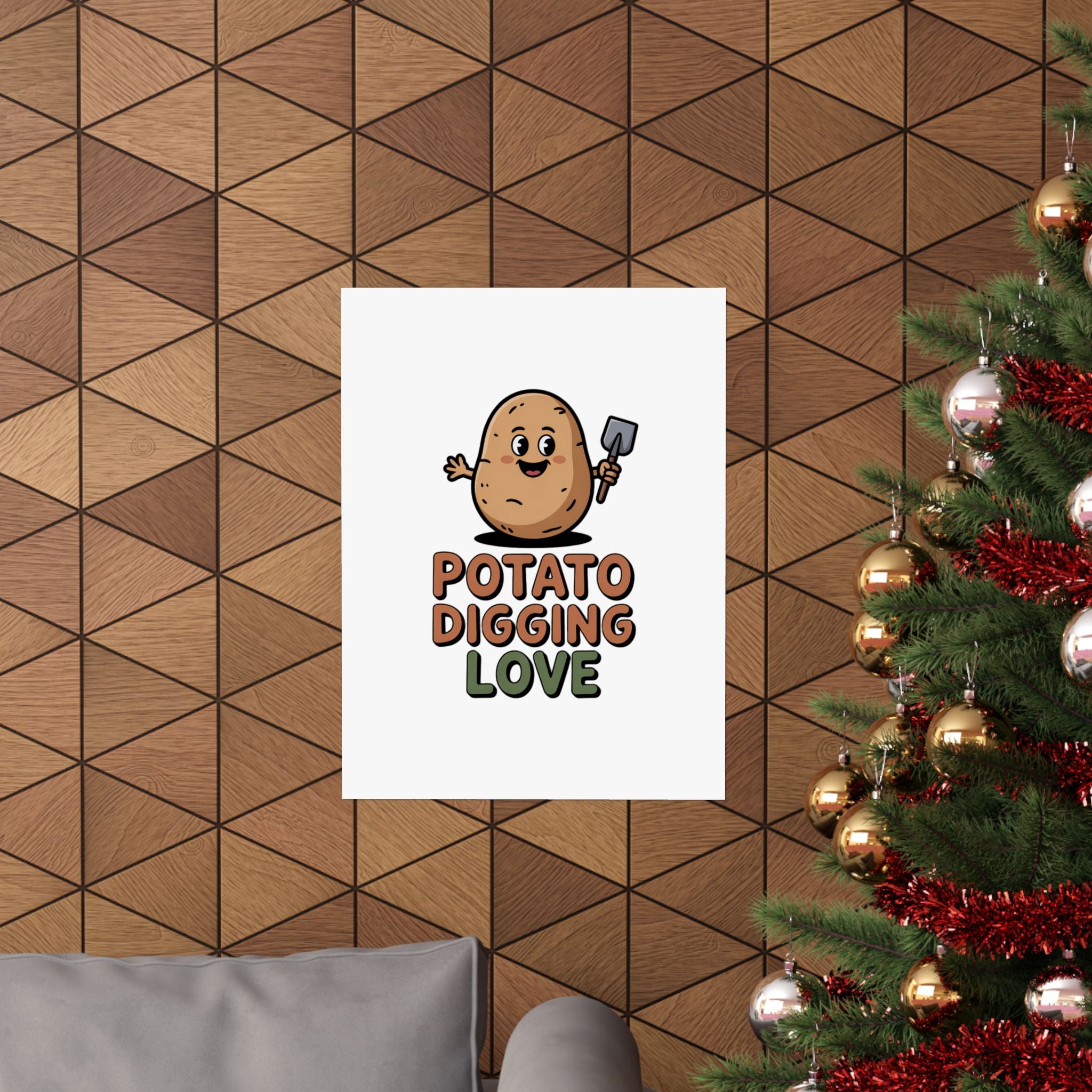 Potato Digging Love Poster — Cute Gardening Wall Art for Gardeners & Veggie Lovers