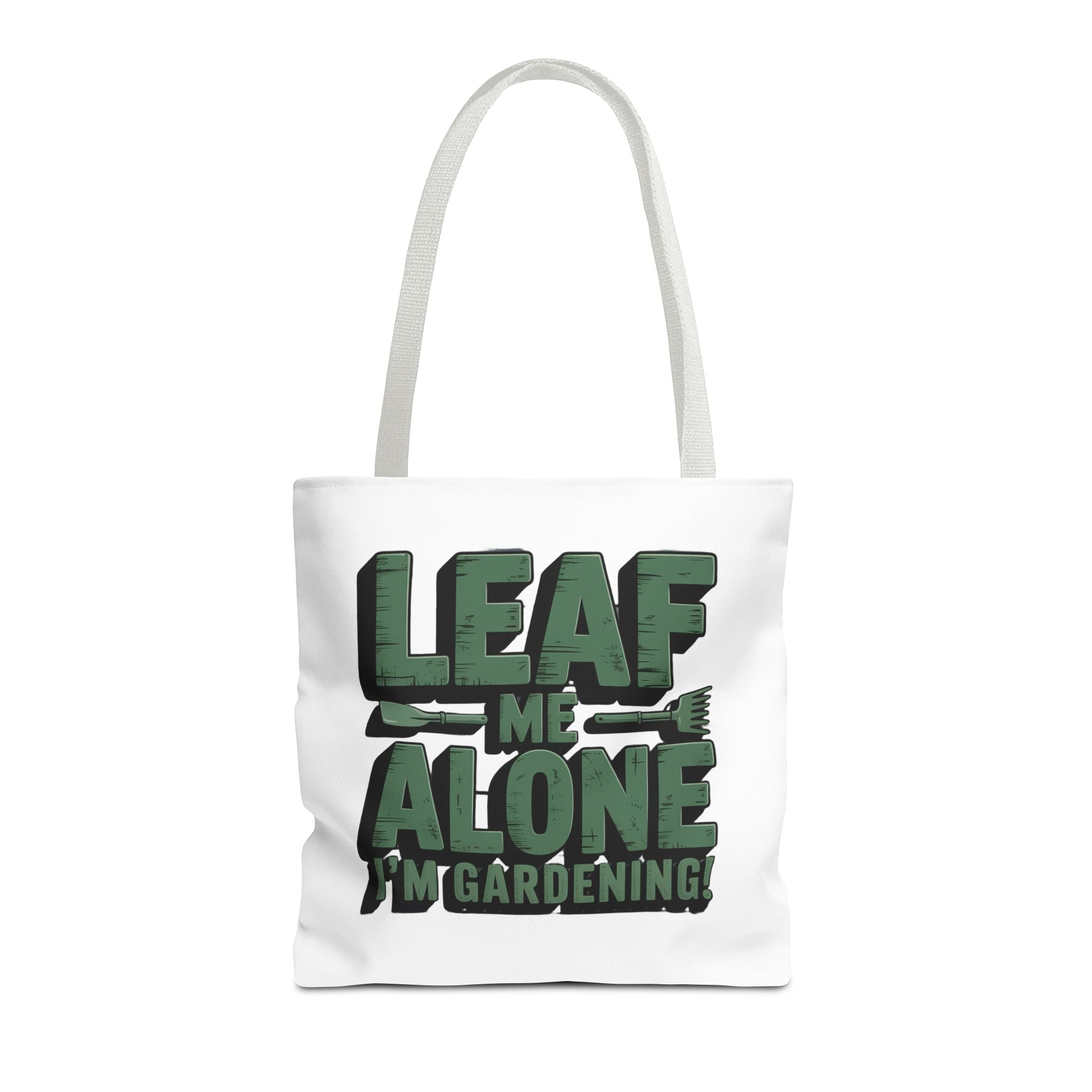 Gardening Tote Bag — "Leaf Me Alone I'm Gardening" Funny Plant Lover Tote
