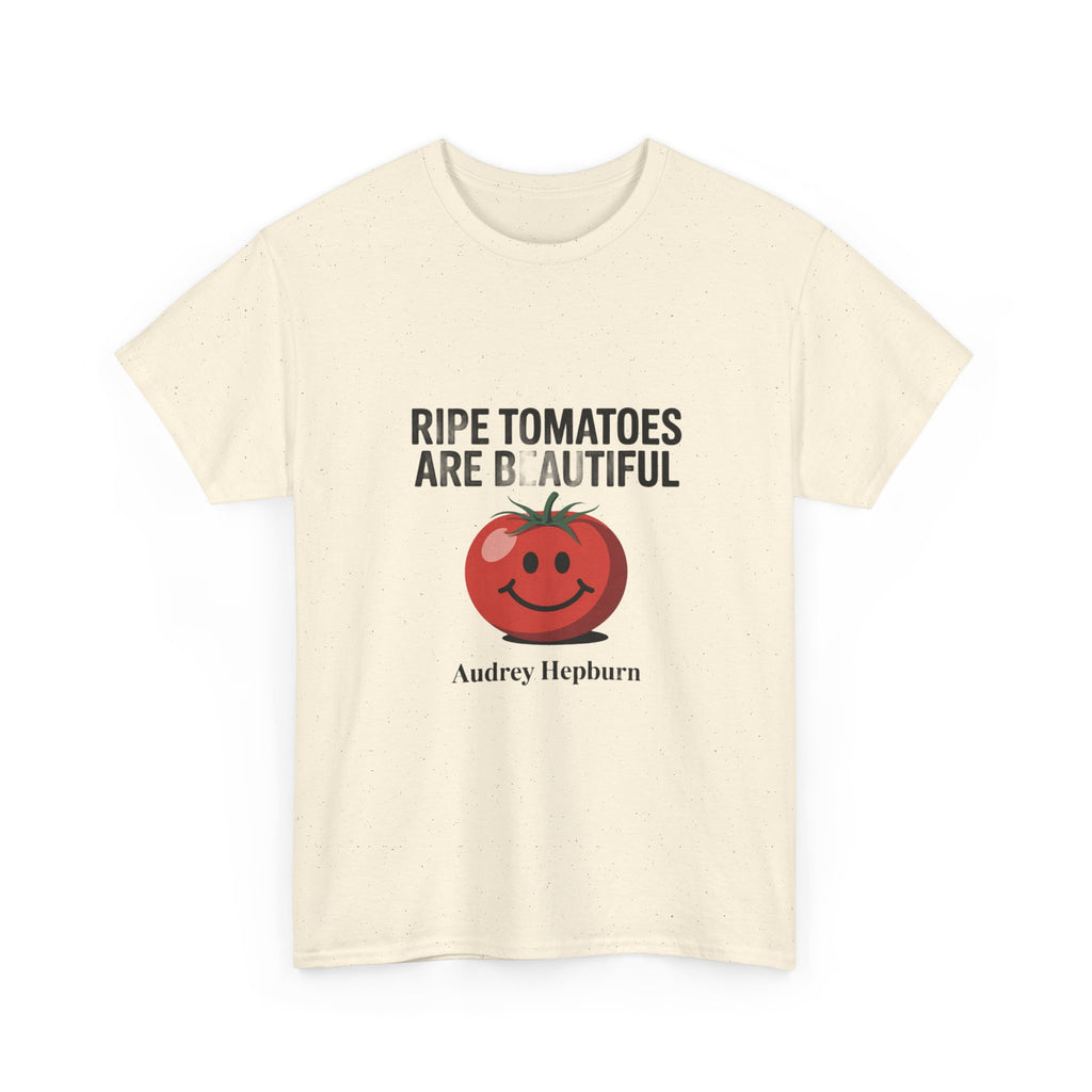 Tomato Smile Graphic Tee — "Ripe Tomatoes Are B.Autiful" Audrey Hepburn Quote