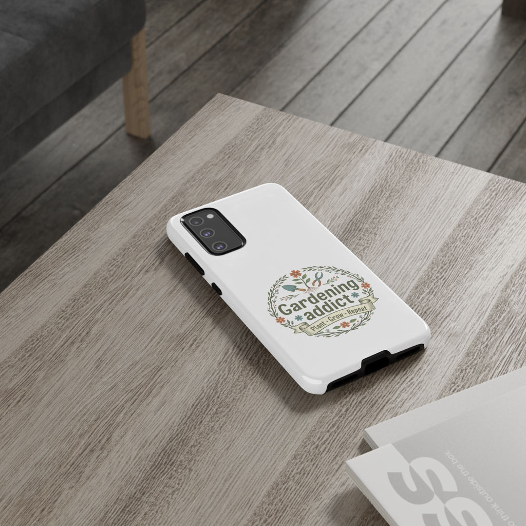 Phone Case — Gardening Addict "Plant • Grow • Repeat" Floral Garden Phone Cover