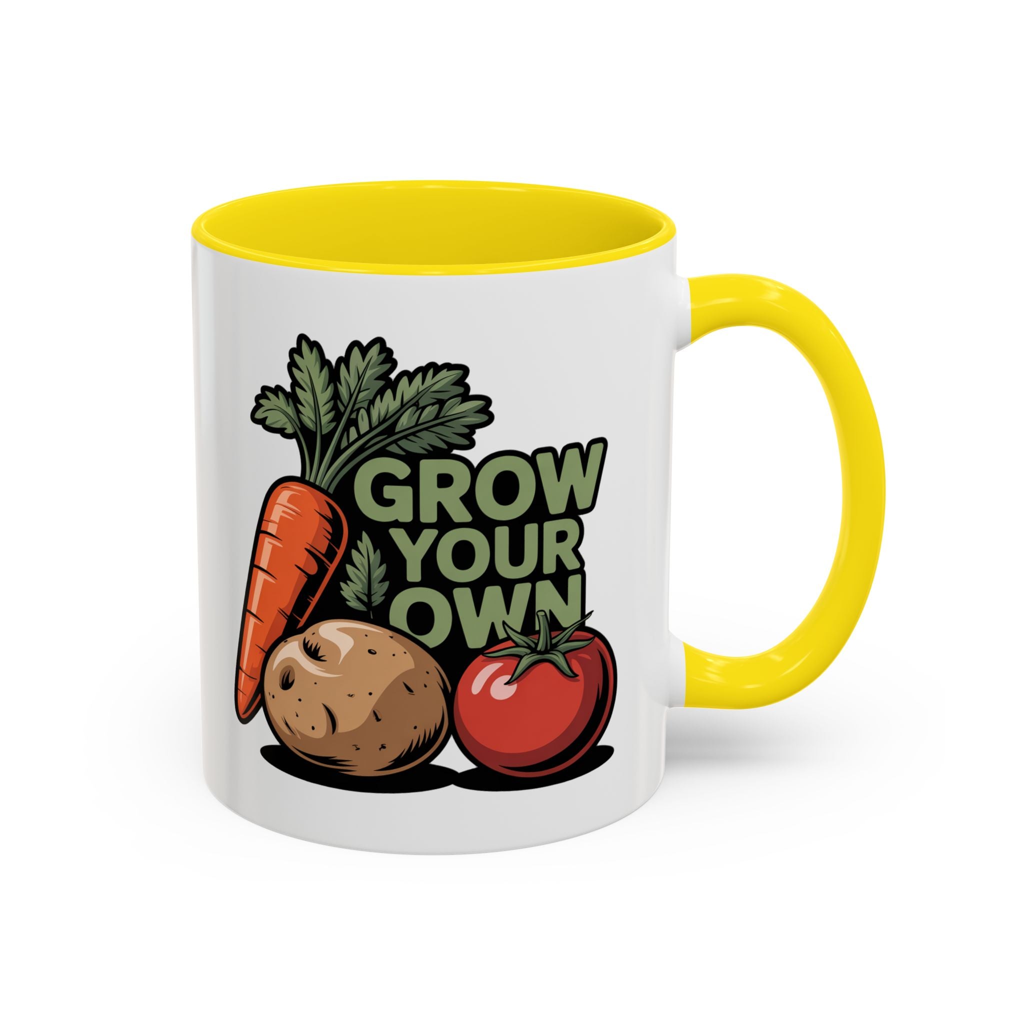 Grow Your Own Coffee Mug — Gardening Veggie Design (11/15oz Accent)