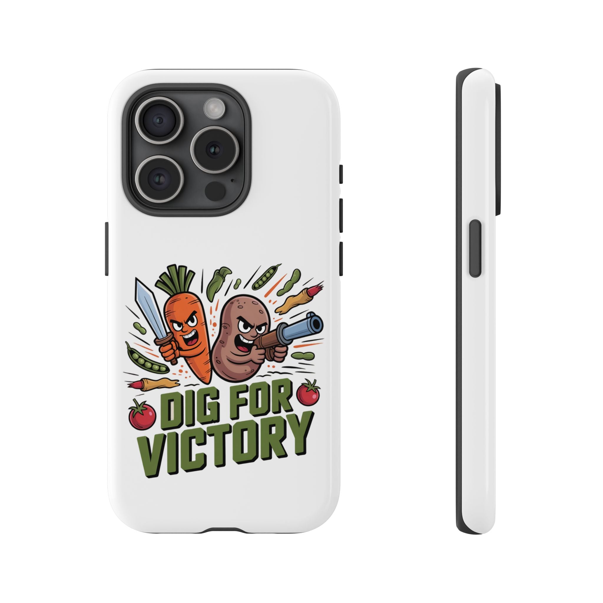 Phone Case — 'Dig For Victory' Veggie Combat Garden Design
