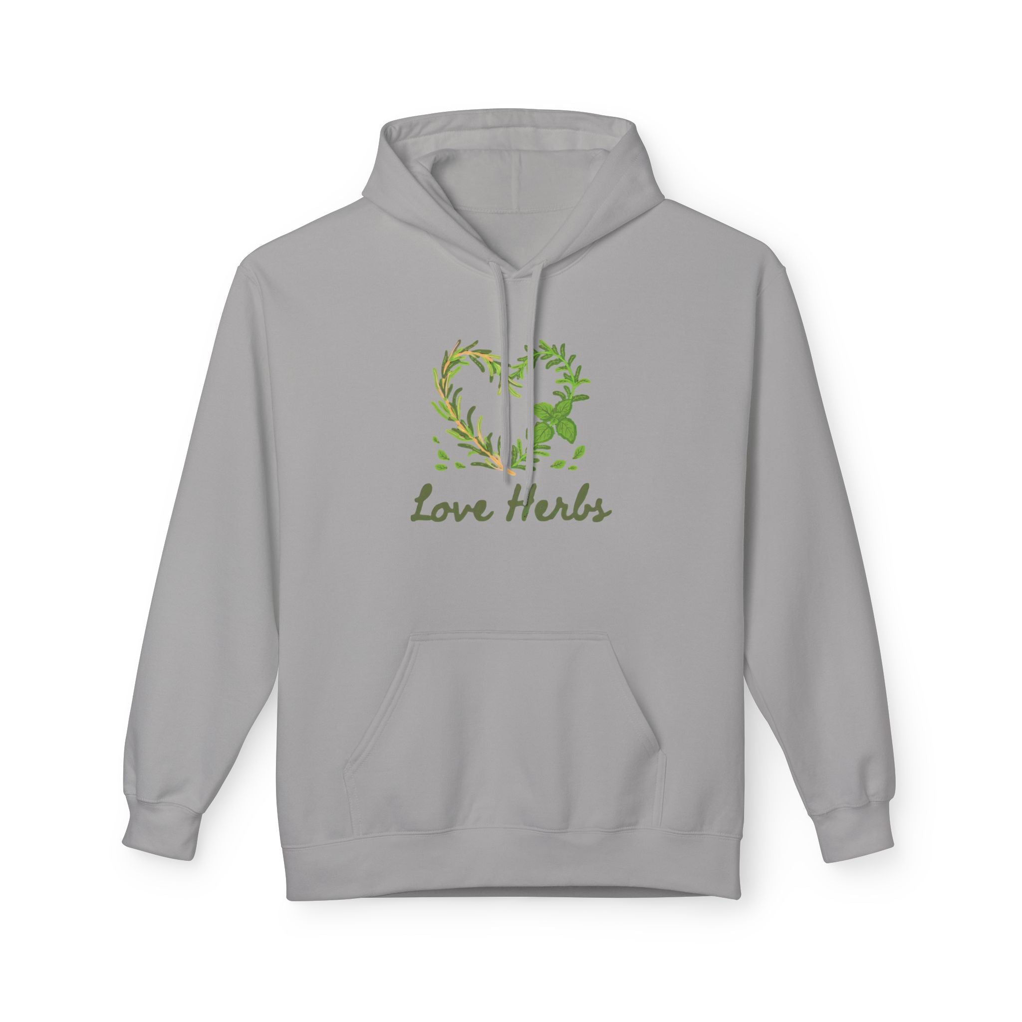 Herbal Heart Hoodie — "Love Herbs" Botanical Graphic Hoodie