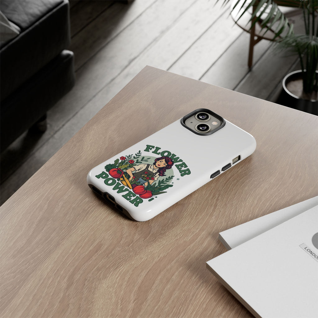 Phone Case - 'Flower Power' Retro Gardener Floral Protective Case