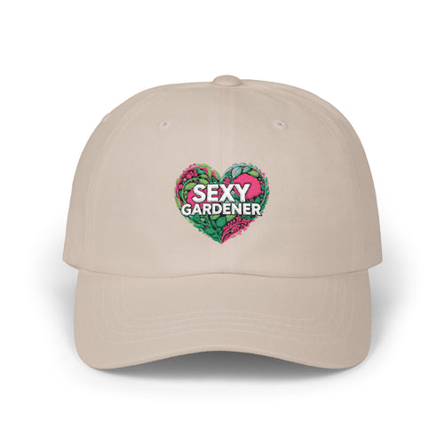 Classic Dad Cap — "Sexy Gardener" Floral Heart Embroidered Hat