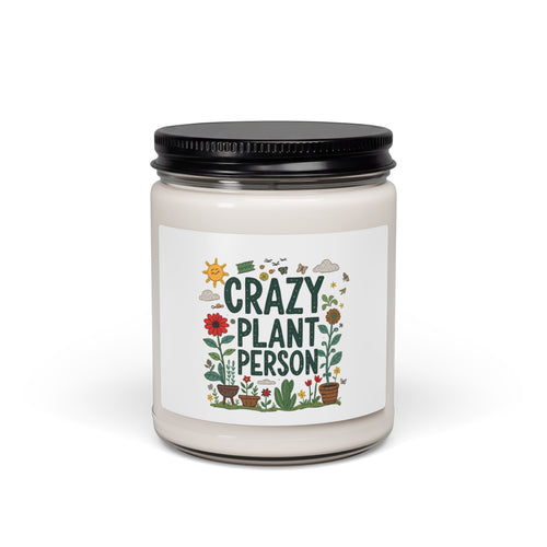 Crazy Plant Person Scented Soy Candle — 9oz Aromatherapy Candle for Plant Lovers