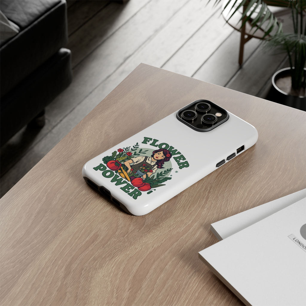 Phone Case - 'Flower Power' Retro Gardener Floral Protective Case