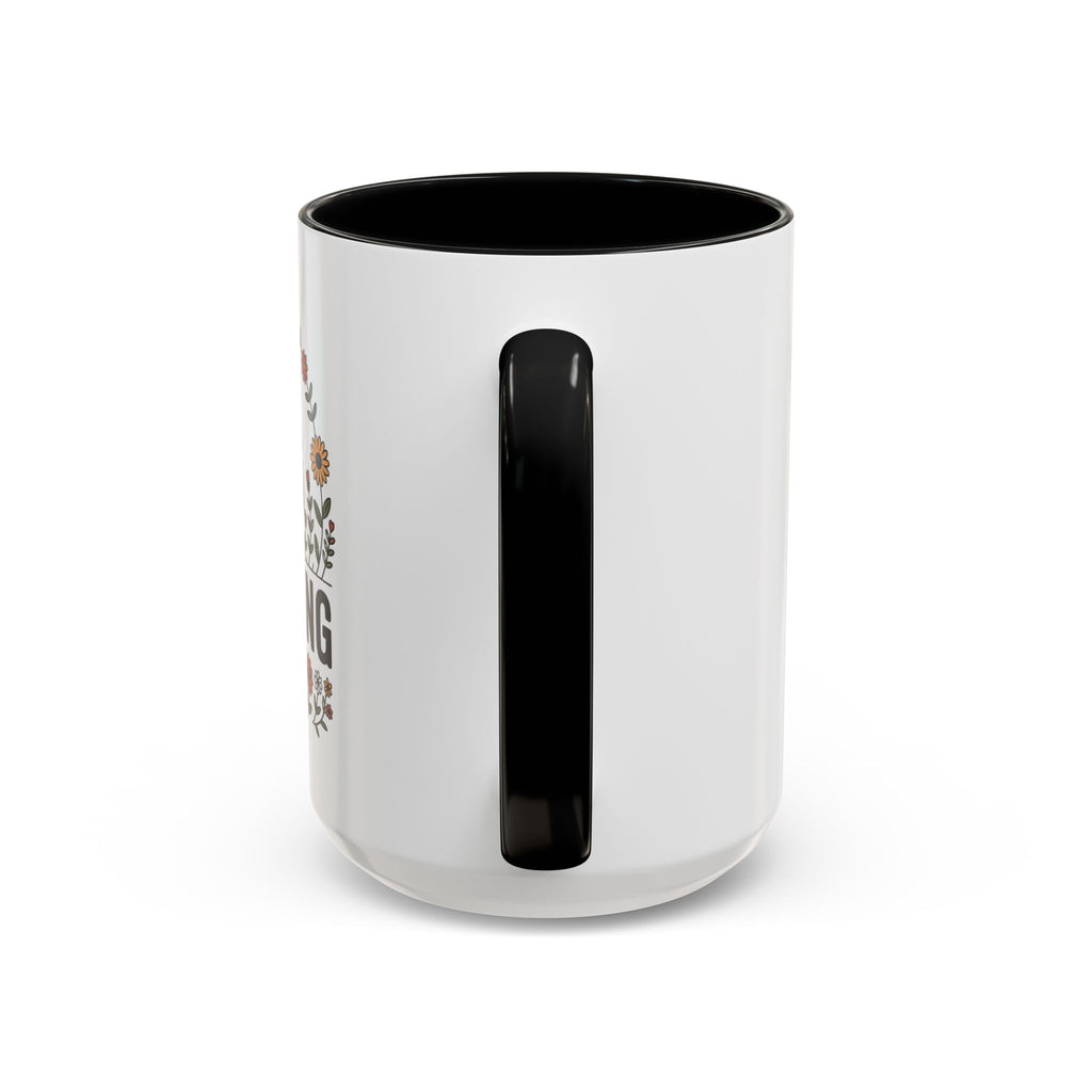 Gardening Love Accent Coffee Mug – Cute Couple Floral Gardeners (11/15oz)