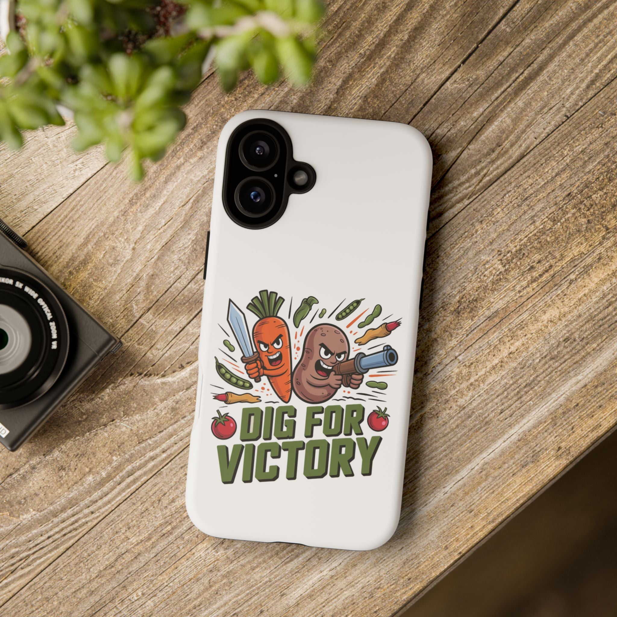 Phone Case — 'Dig For Victory' Veggie Combat Garden Design