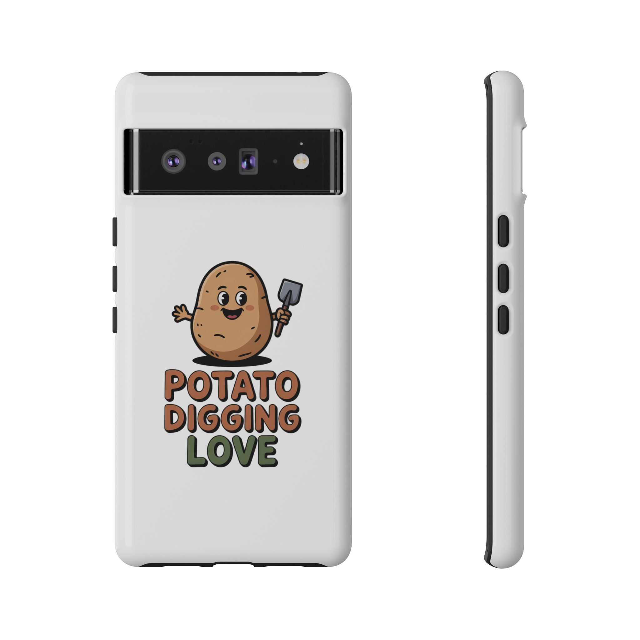 Phone Case — "Potato Digging Love" Cute Gardening Cartoon Protective Cover