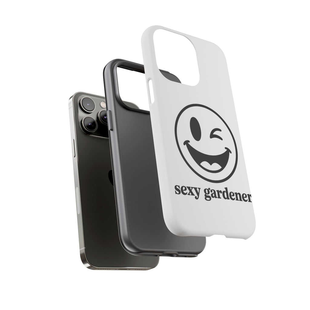 Phone Case — Winking Smiley “sexy gardener” Graphic