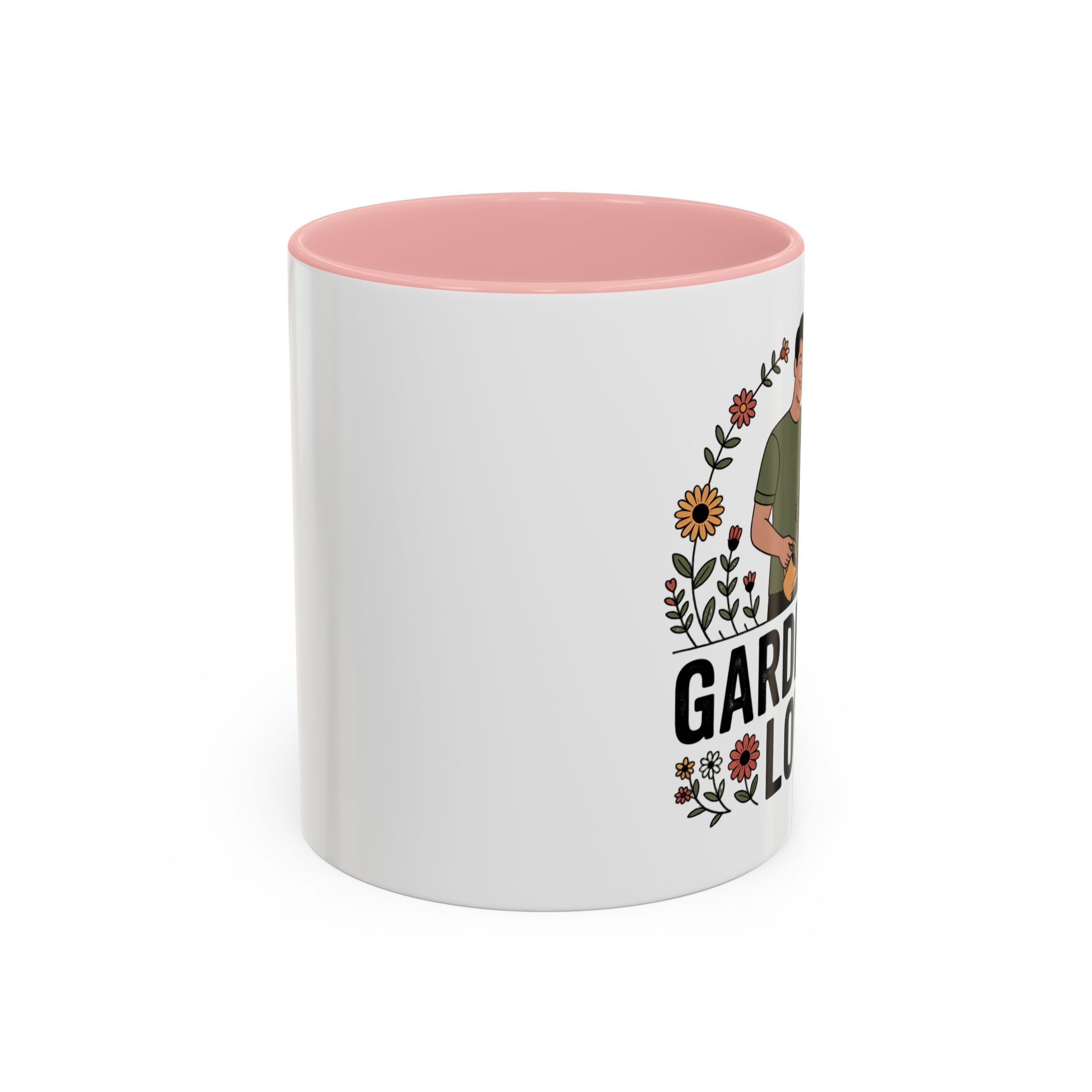 Gardening Love Accent Coffee Mug – Cute Couple Floral Gardeners (11/15oz)